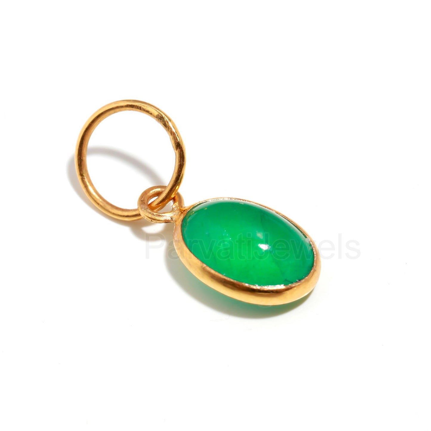 Emerald Charm, 18k Solid Gold Charm, Natural Emerald Charm, Gold Charm, Charm Pendant, Charm Necklace, Handmade Gold Charm, Gift For Her