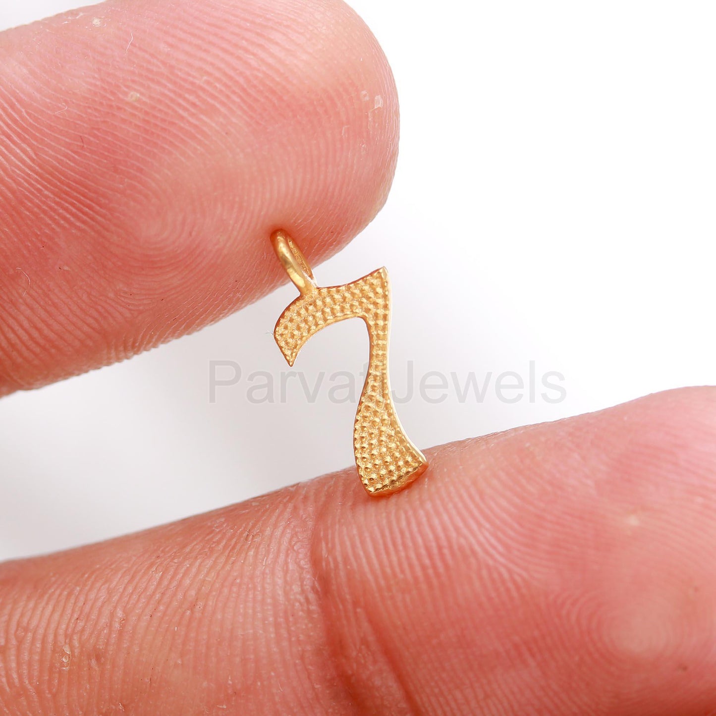 7 Lucky Number Charm, 18k Solid Gold Charm, Gold Lucky Seven Necklace Charm, Charm Pendant, Casino Lover Gift Charm, Handmade Gold Charm