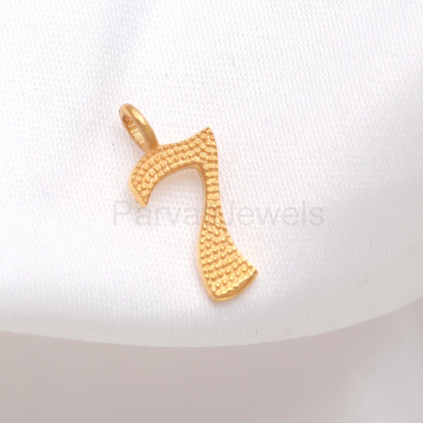 7 Lucky Number Charm, 18k Solid Gold Charm, Gold Lucky Seven Necklace Charm, Charm Pendant, Casino Lover Gift Charm, Handmade Gold Charm