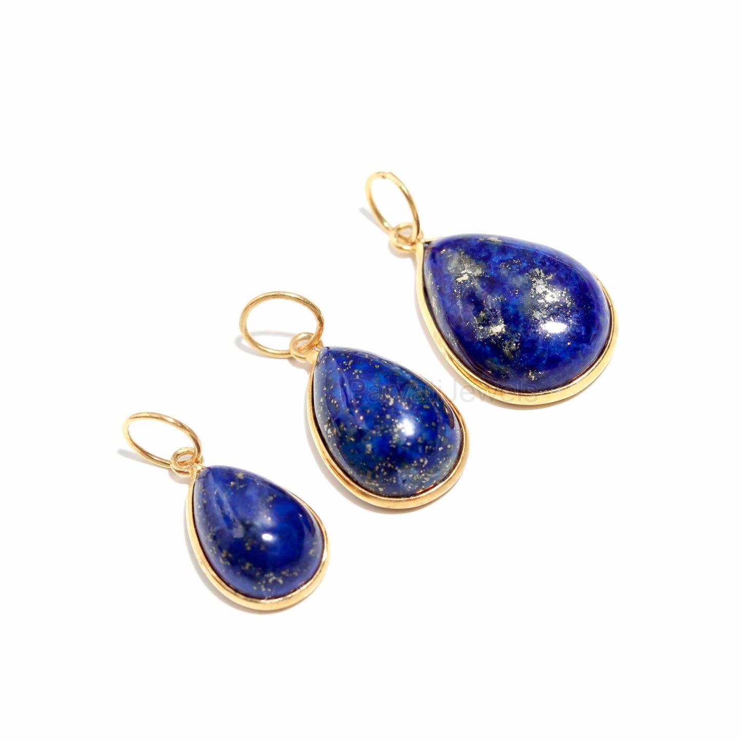 Natural Lapis Lazuli Charm, Solid 18k Gold Charm, Gold Charms, Blue Lapis Charm Pendant, Gold Charm Necklace, Handmade Gold Charms Pendant (Copy)