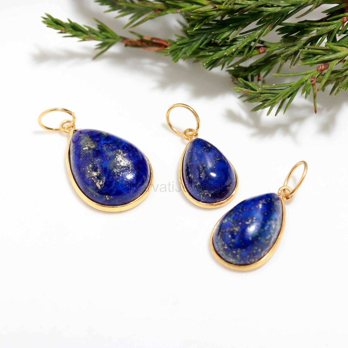 Natural Lapis Lazuli Charm, Solid 18k Gold Charm, Gold Charms, Blue Lapis Charm Pendant, Gold Charm Necklace, Handmade Gold Charms Pendant (Copy)