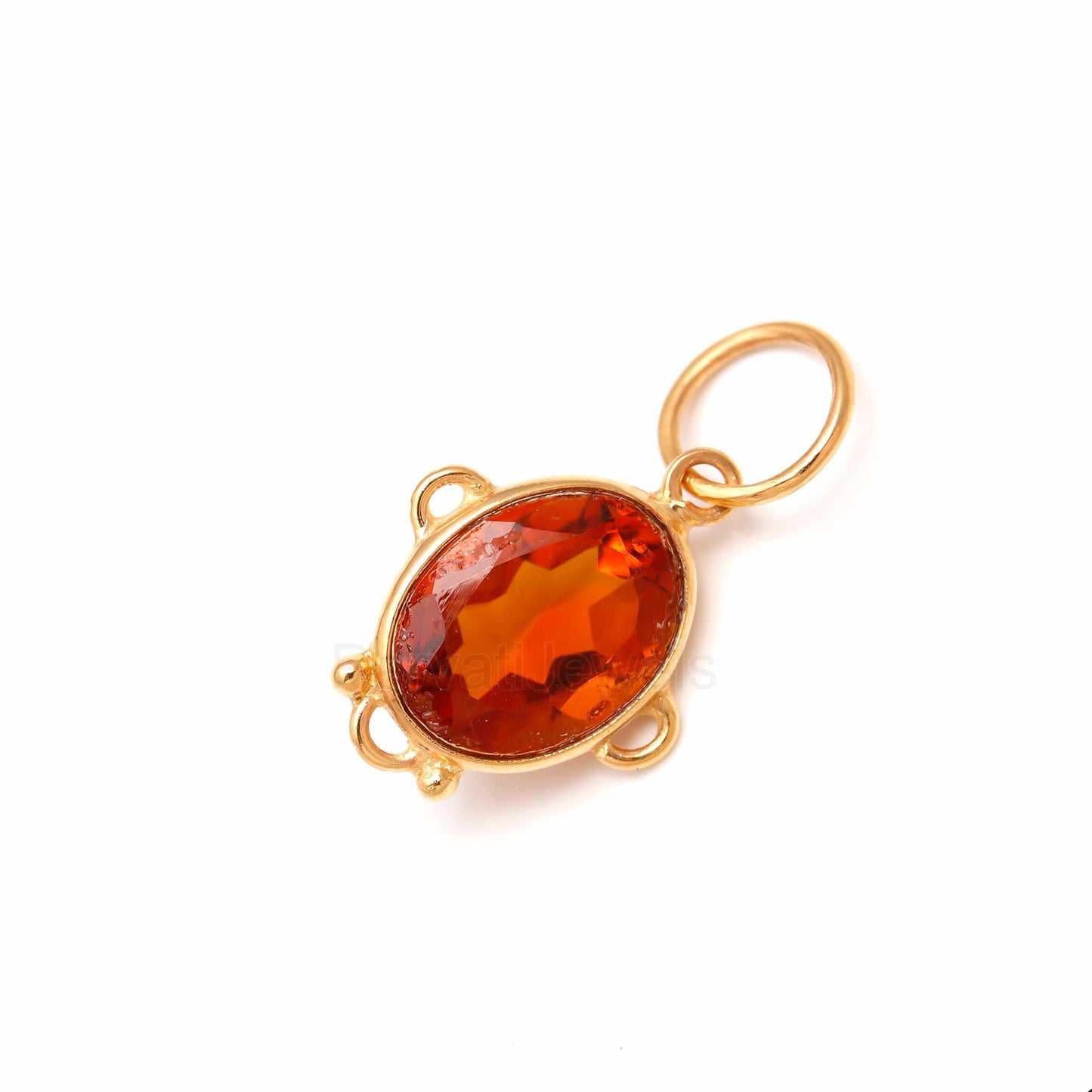 Natural Citrine Oval Charms, Solid 18k Gold Charm, Handmade Gold Charms, Citrine Charms Pendant, Gold Charms, November Birthstone Charms