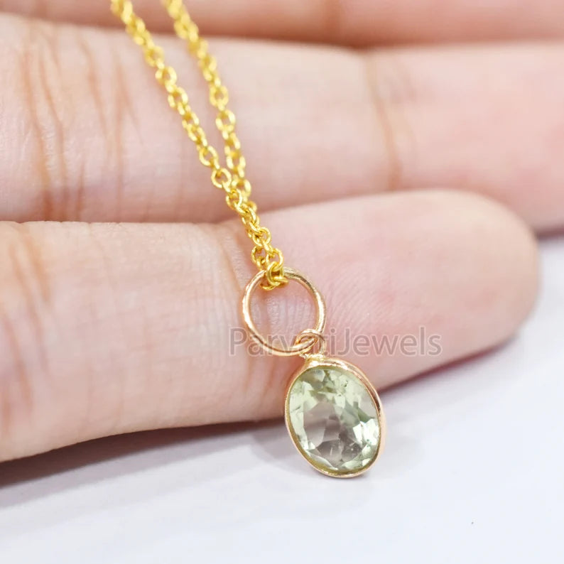 Beautiful Natural Green Aquamarine Solid Gold Charm, 18k Solid Gold Charm, Handmade Gold Charm, Natural Green Aquamarine Gold Charm, 18K Charm