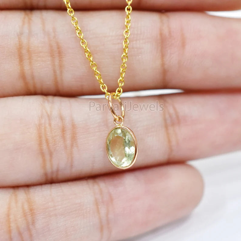 Beautiful Natural Green Aquamarine Solid Gold Charm, 18k Solid Gold Charm, Handmade Gold Charm, Natural Green Aquamarine Gold Charm, 18K Charm