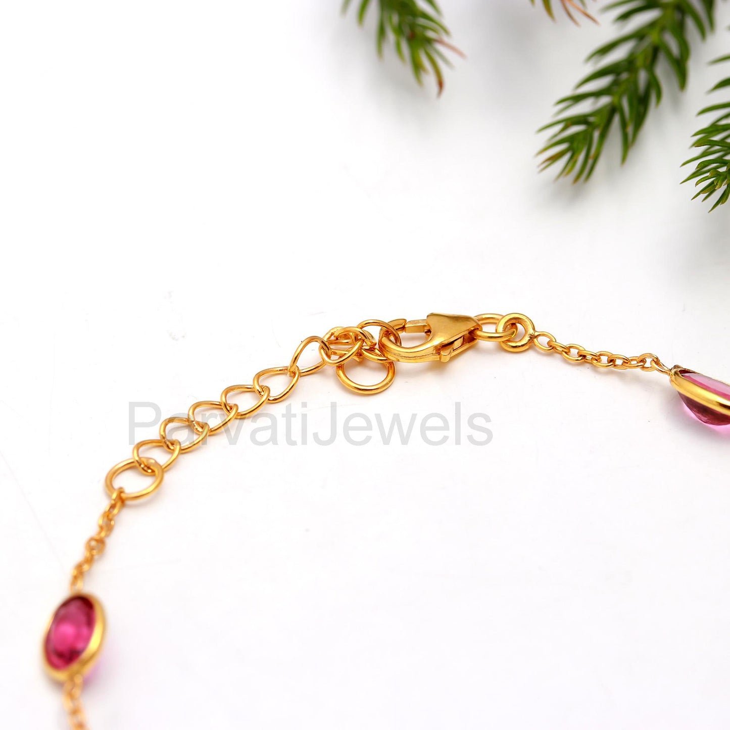 AA Natural Pink Tourmaline Bracelet, 18k Solid Gold Bracelets, Handmade Bracelets, Pink Tourmaline Bracelet, Gold Bracelet, Gift for her