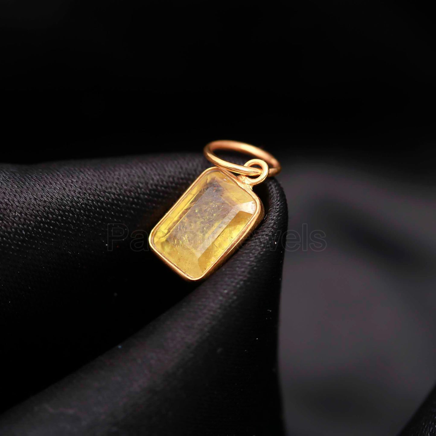 Natural Sapphire Charm, Solid 18k Gold Charm, Gold Charms, Sapphire Charm Pendant, Gold Charm Pendant, Handmade Charm Necklace, Gift For Mom