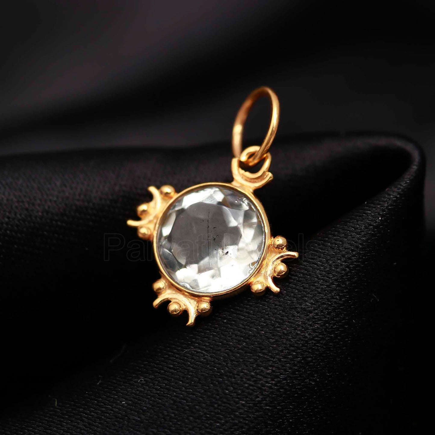 Natural Green Amethyst Charm, Solid 14K & 18K Gold Charm, Green Amethyst Charms, Gold Charm, Charm Pendant, Handmade Charm, Charms Necklace