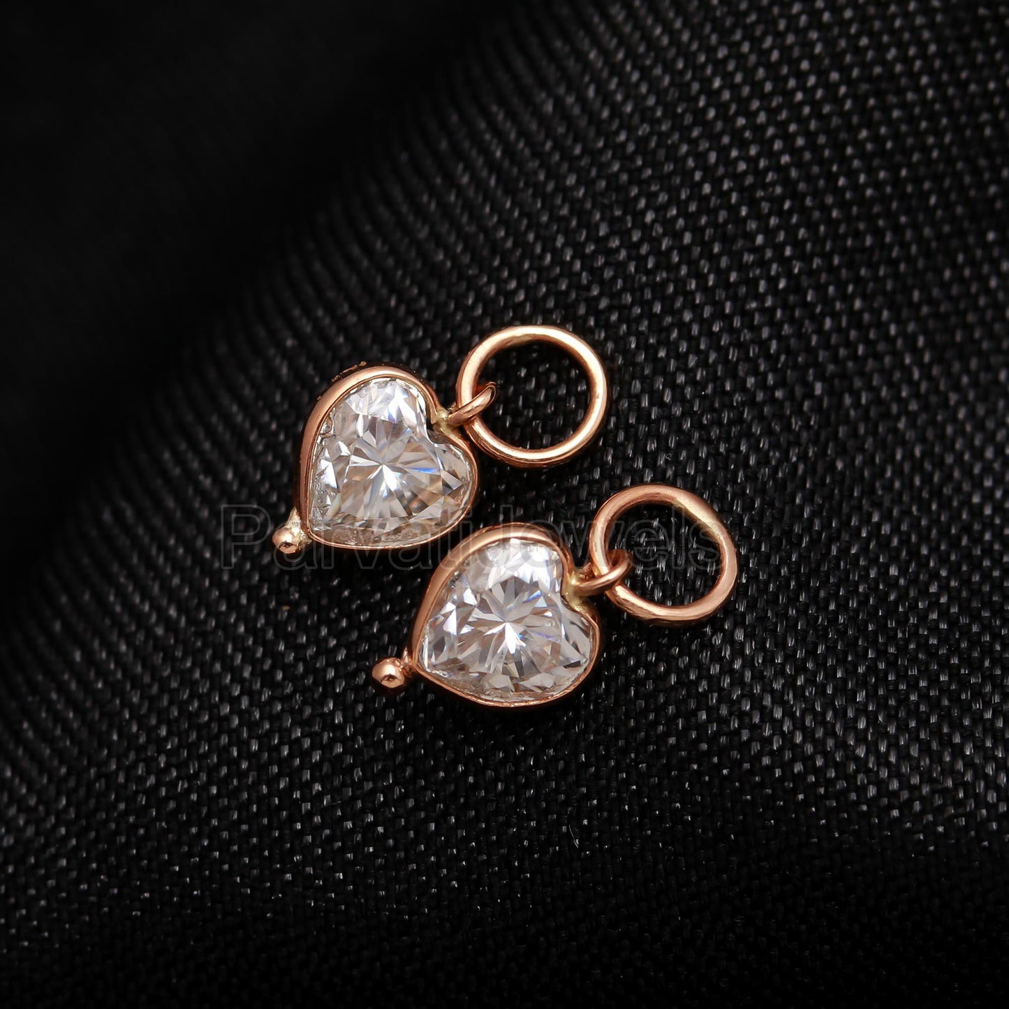 Natural Moissanite Gemstone Solid 18k Gold Earrings, Gold Earring, Moissanite Hoop Earrings, Handmade Gold Hoop Earrings