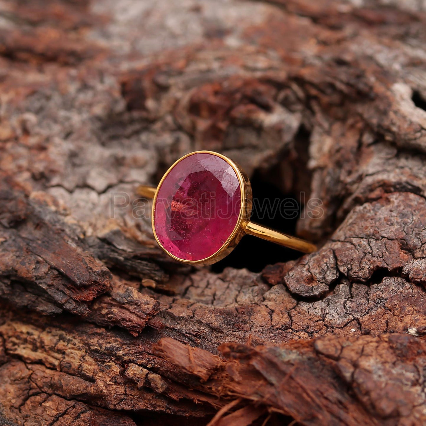 Ruby Ring, Ruby Gold Ring, 18k Solid Gold Ruby Ring, Handmade Gold Ring, Ruby Engagement Ring, Wedding Ruby Ring, Gift for Her