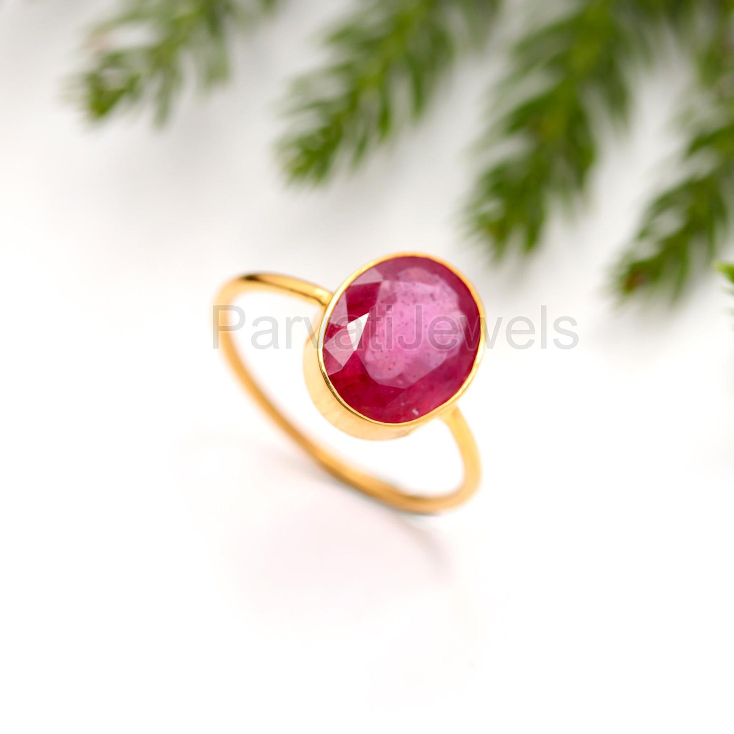 Ruby Ring, Ruby Gold Ring, 18k Solid Gold Ruby Ring, Handmade Gold Ring, Ruby Engagement Ring, Wedding Ruby Ring, Gift for Her