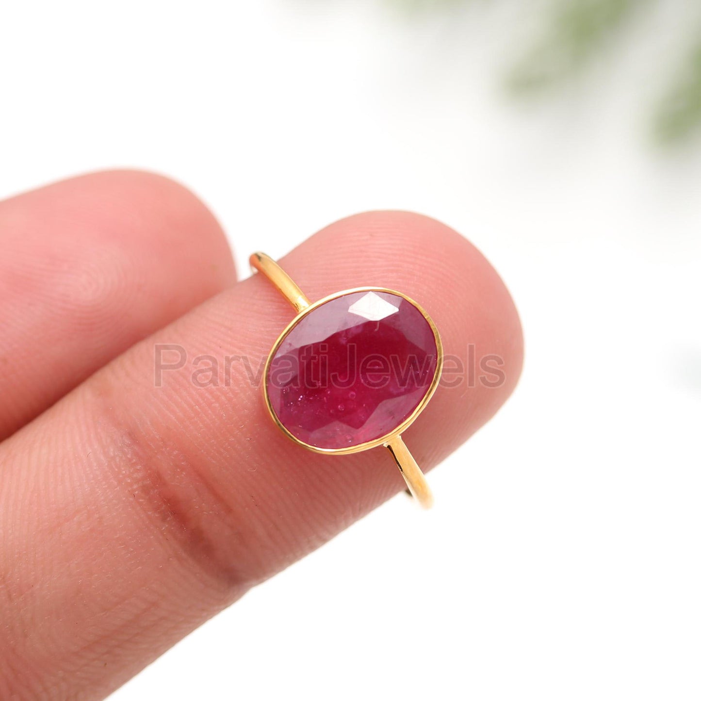 Ruby Ring, Ruby Gold Ring, 18k Solid Gold Ruby Ring, Handmade Gold Ring, Ruby Engagement Ring, Wedding Ruby Ring, Gift for Her