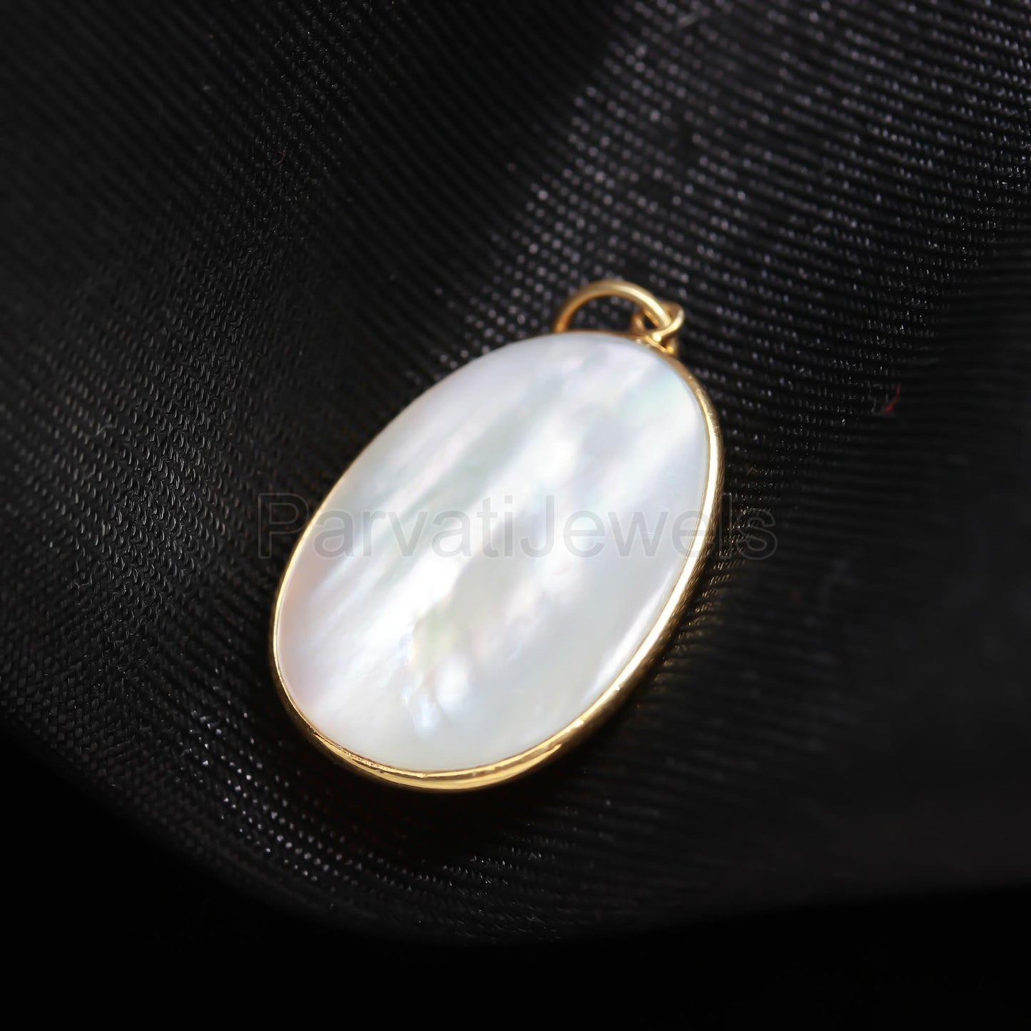 Natural Mother of Pearl Charm, 18k Solid Gold Charm, Mother of Pearl Charm, Pearl Charm Necklace, Gold Charm Pendant, Handmade Gold Charm