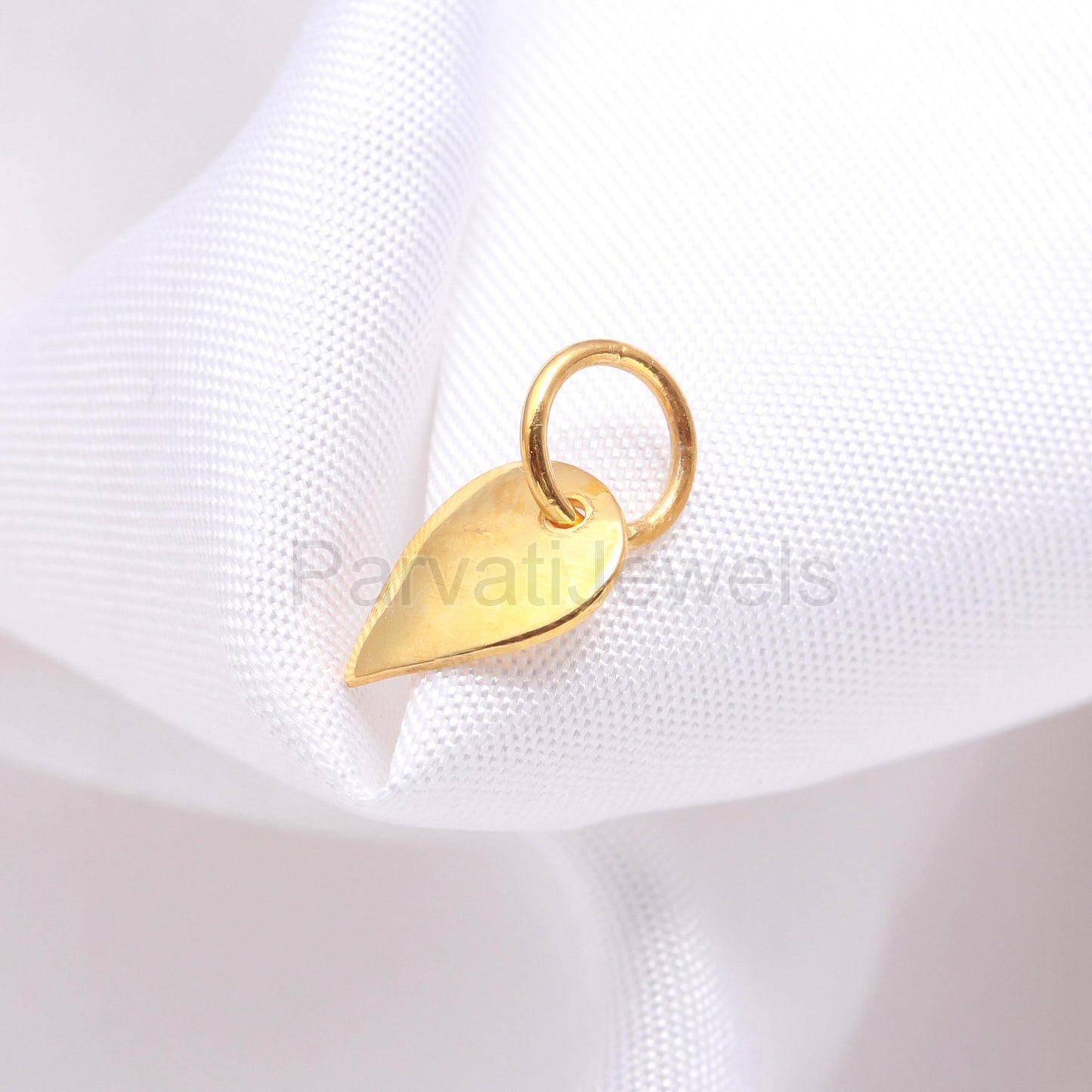 Solid 18k Gold Plain Charm, Heart Shape Charm, Gold Heart Charm, Plain Dainty Pendant, Handmade Gold Charm, Gold Charm, Gift For Her Charms