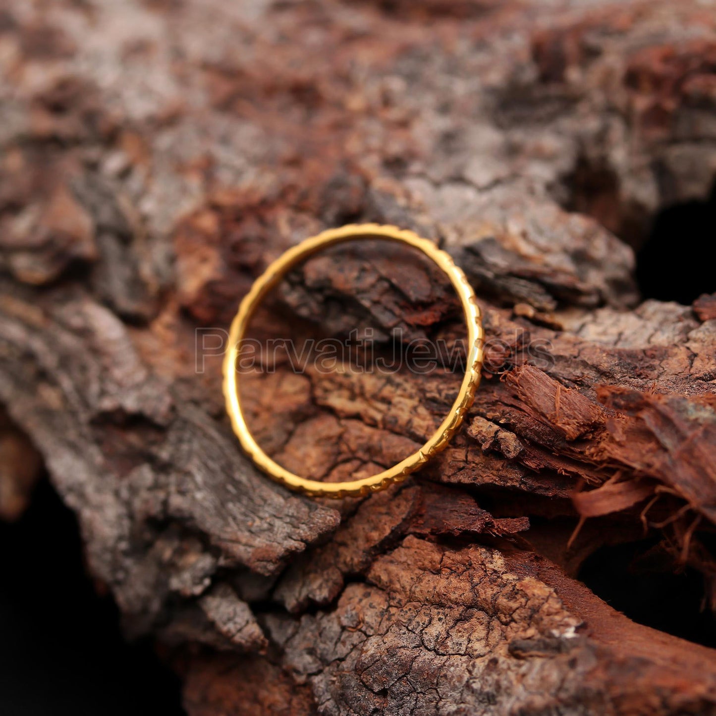 Elegant Hammered Finish Gold Wedding Ring, 14k, 18k Solid Gold Ring, Handmade Gold Ring, Engagement Ring, Wedding Gold Ring, Gift for her,