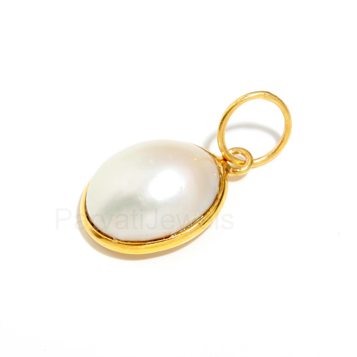 Natural Fresh Water Pearl Charm, 18k Solid Gold Charm, Pearl Charm Necklace, Pearl Charm Pendant, June Birthstone Charm, Handmade Gold Charm