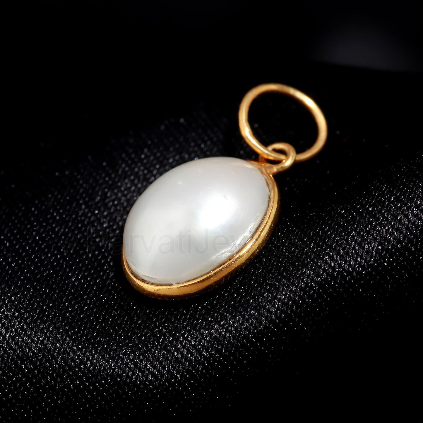 Natural Fresh Water Pearl Charm, 18k Solid Gold Charm, Pearl Charm Necklace, Pearl Charm Pendant, June Birthstone Charm, Handmade Gold Charm