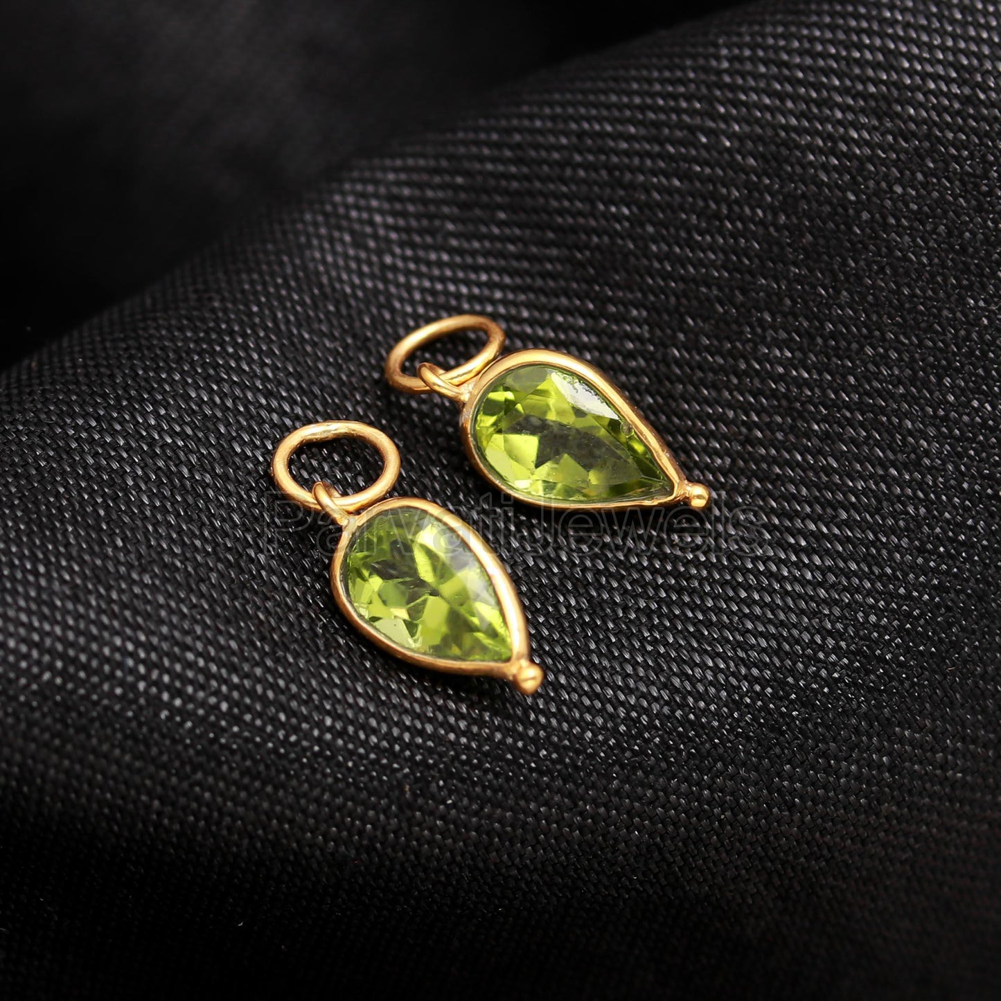 Natural Peridot Gemstone Solid 18k Gold Earrings, Gold Earrings, AA Peridot Hoop Earrings, Handmade Hoop Earrings, Partywear Gift Earrings