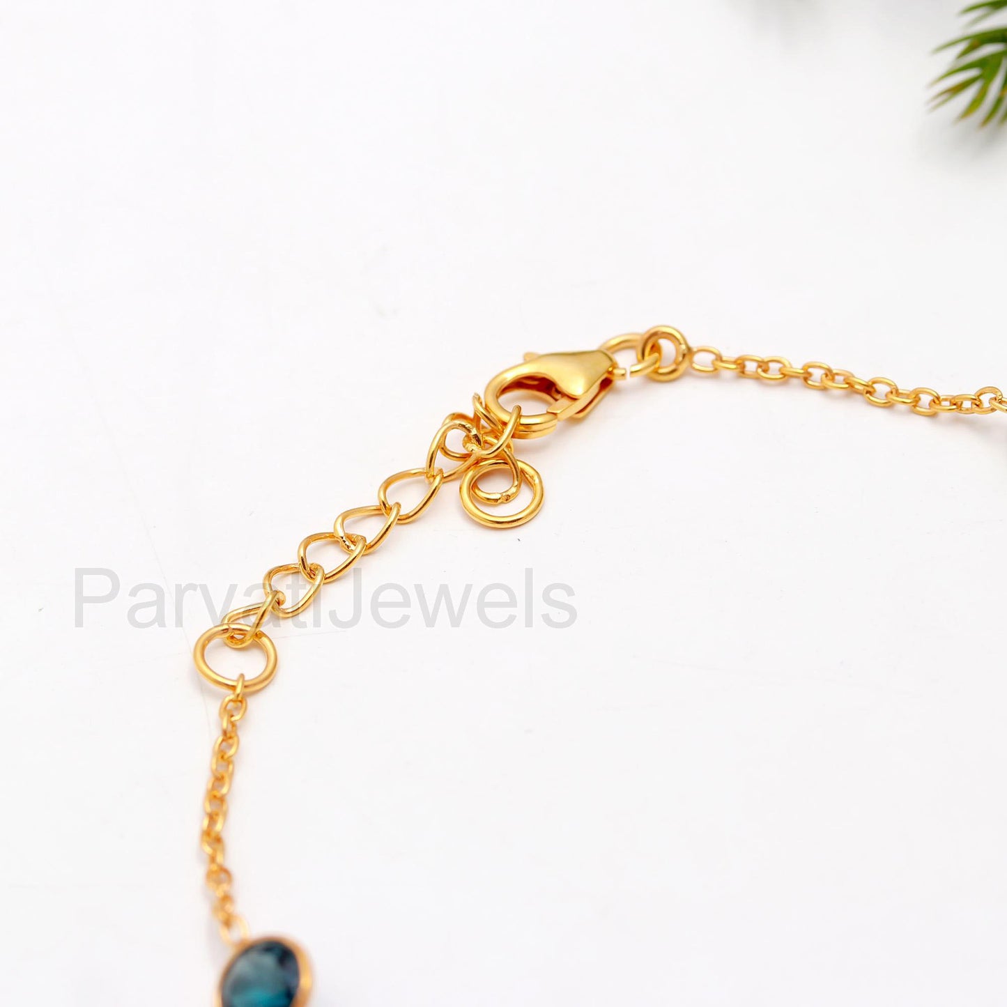 AA Natural London Blue Topaz Bracelet, 18k Solid Gold Bracelets, Gold Bracelet, Handmade Bracelets, London Blue Topaz Bracelet, Gift for her