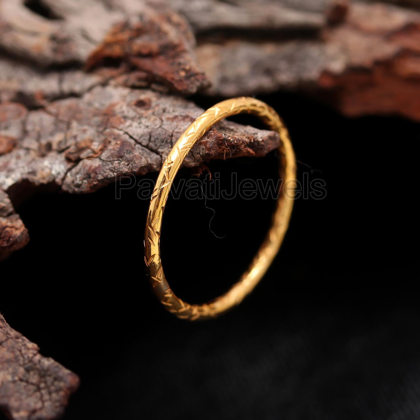 Hammered Finish Band Ring, Gold Ring, 14k, 18k Solid Gold Ring, Handmade Gold Ring, Engagement Ring, Wedding Gold Ring, Gift for her,