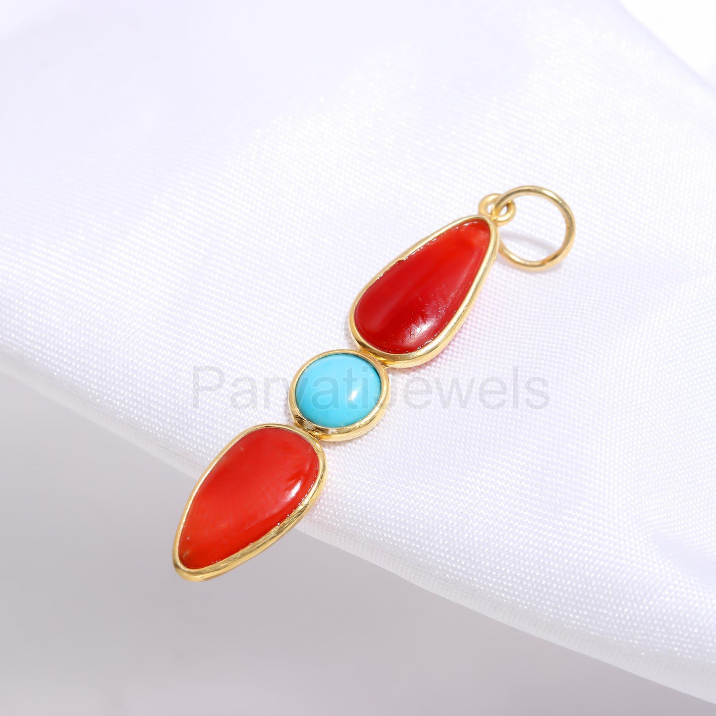 Natural Italian Coral With Sleeping Charm, 18k Solid Gold Charm, Coral Gold Charm, Charm Necklace, Handmade Gold Charm, Gold Charm Pendant