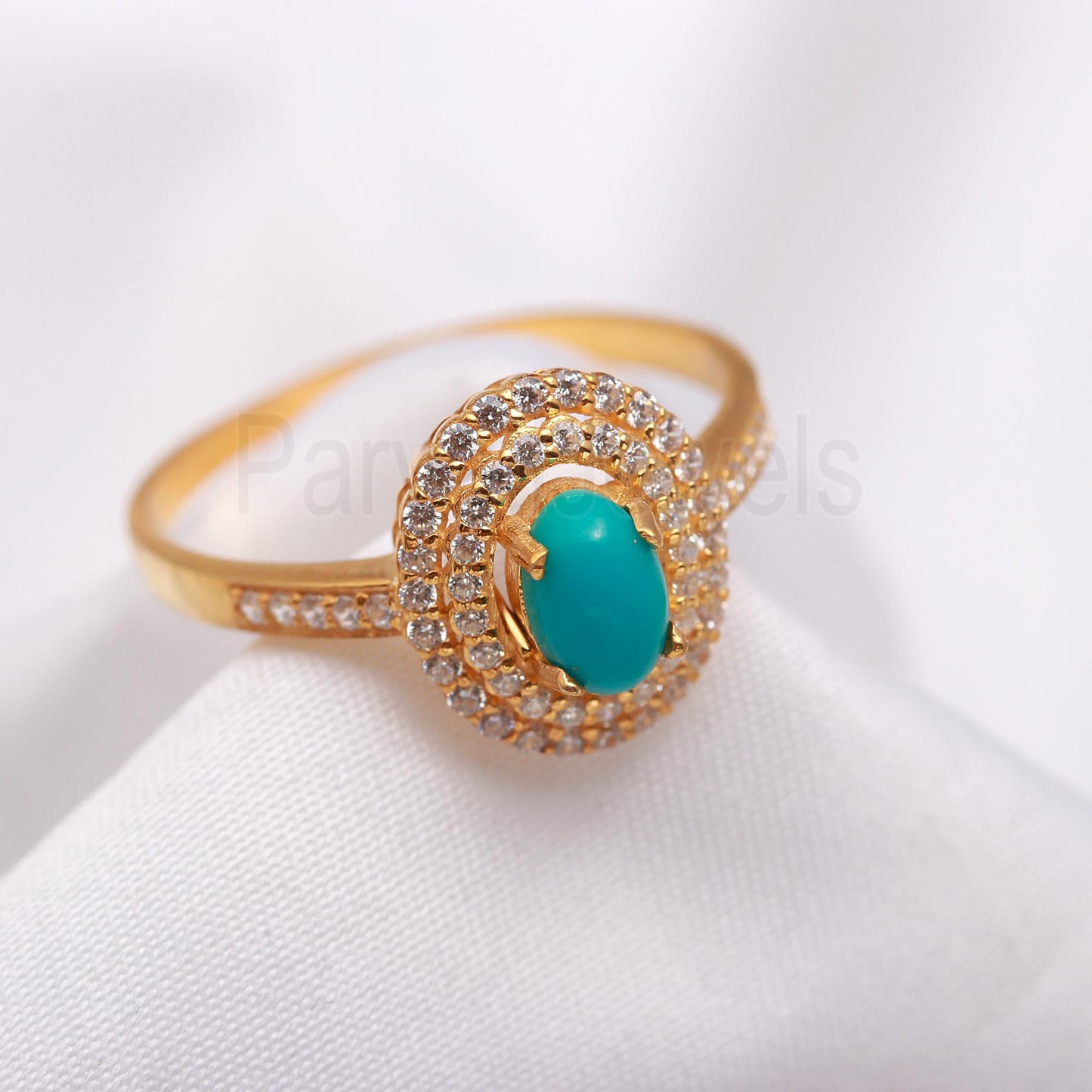 AA Natural Sleeping Beauty Turquoise and Diamond Gold Ring, 14K Solid Gold Ring, Diamond Ring, Wedding Gift, Handmade Ring, Gift for her,14K