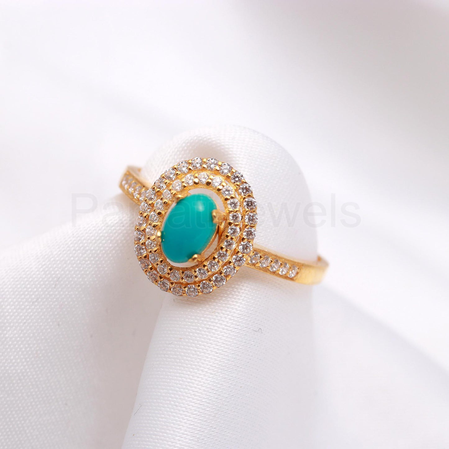 AA Natural Sleeping Beauty Turquoise and Diamond Gold Ring, 14K Solid Gold Ring, Diamond Ring, Wedding Gift, Handmade Ring, Gift for her,14K