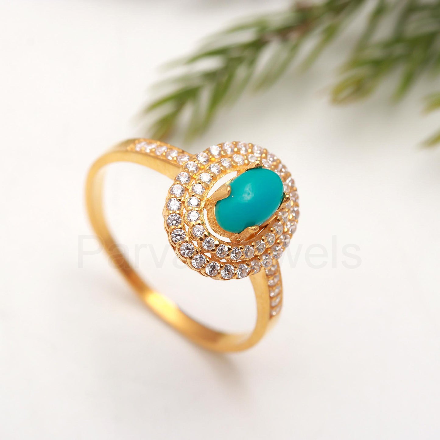 AA Natural Sleeping Beauty Turquoise and Diamond Gold Ring, 14K Solid Gold Ring, Diamond Ring, Wedding Gift, Handmade Ring, Gift for her,14K