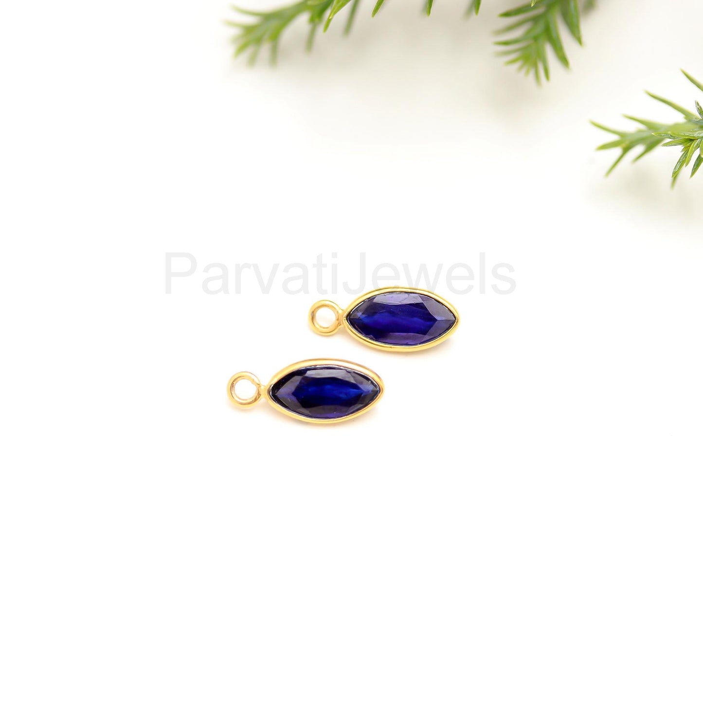 AA Natural Blue Sapphire Hoop Earrings, Solid 18k Gold Earrings, Sapphire Earrings, Birthstone Earrings, Wedding Earrings, Gift for her