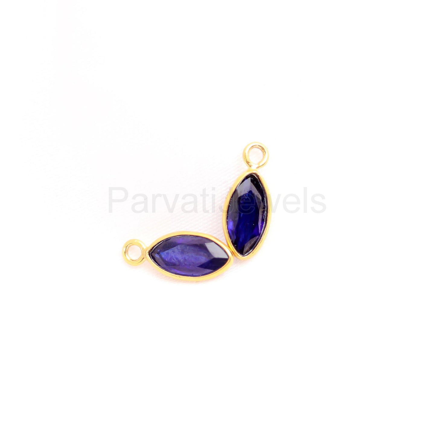 AA Natural Blue Sapphire Hoop Earrings, Solid 18k Gold Earrings, Sapphire Earrings, Birthstone Earrings, Wedding Earrings, Gift for her