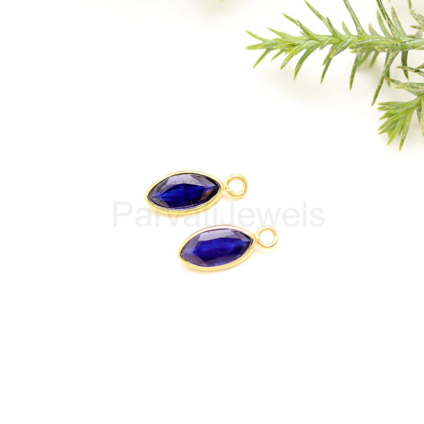 AA Natural Blue Sapphire Hoop Earrings, Solid 18k Gold Earrings, Sapphire Earrings, Birthstone Earrings, Wedding Earrings, Gift for her