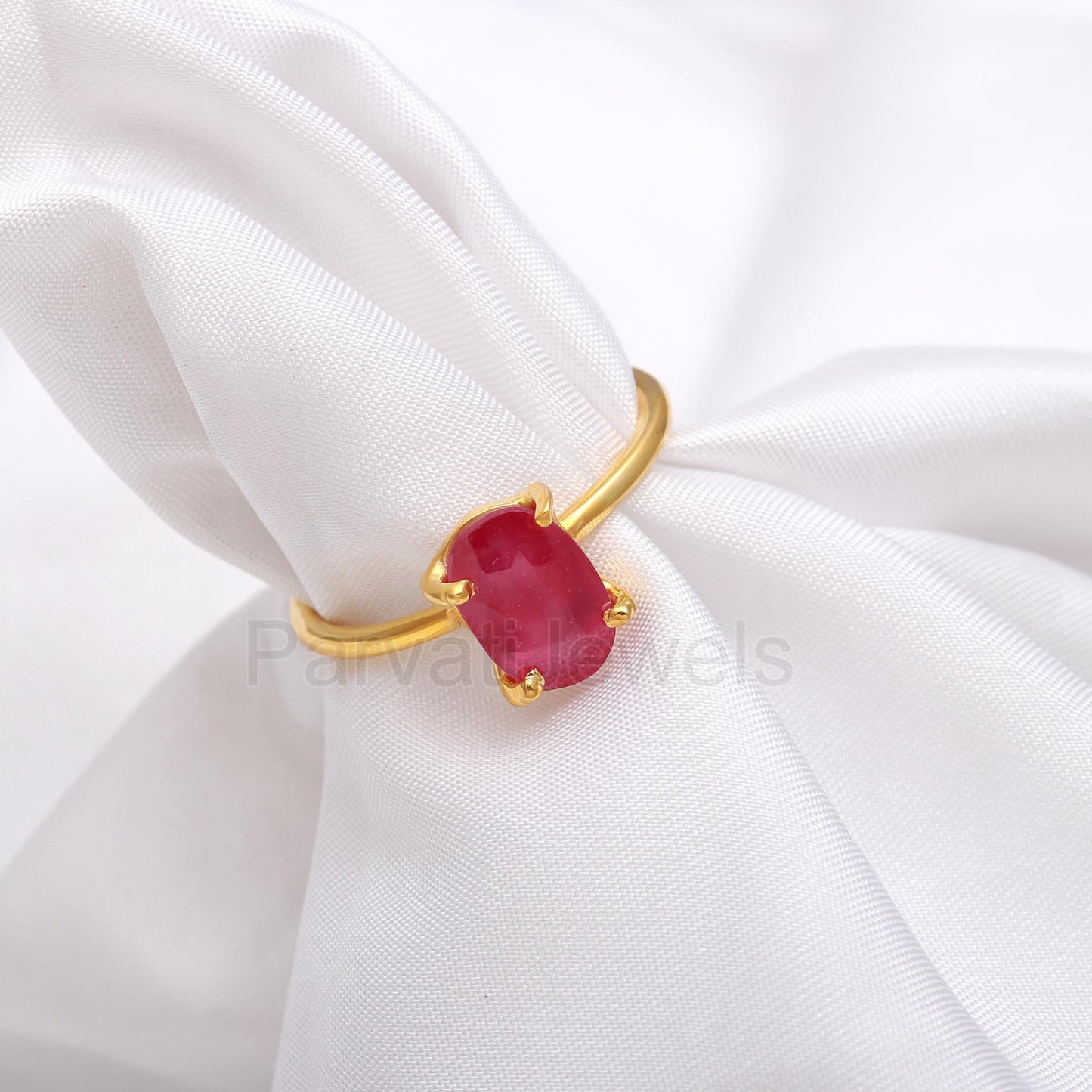 Natural Pink Ruby Eternity Band Ring, Solid 18k Gold Ruby Ring, Handmade Ring, July Birthstone Ring, Genuine Ruby Ring, Partywear Women Ring