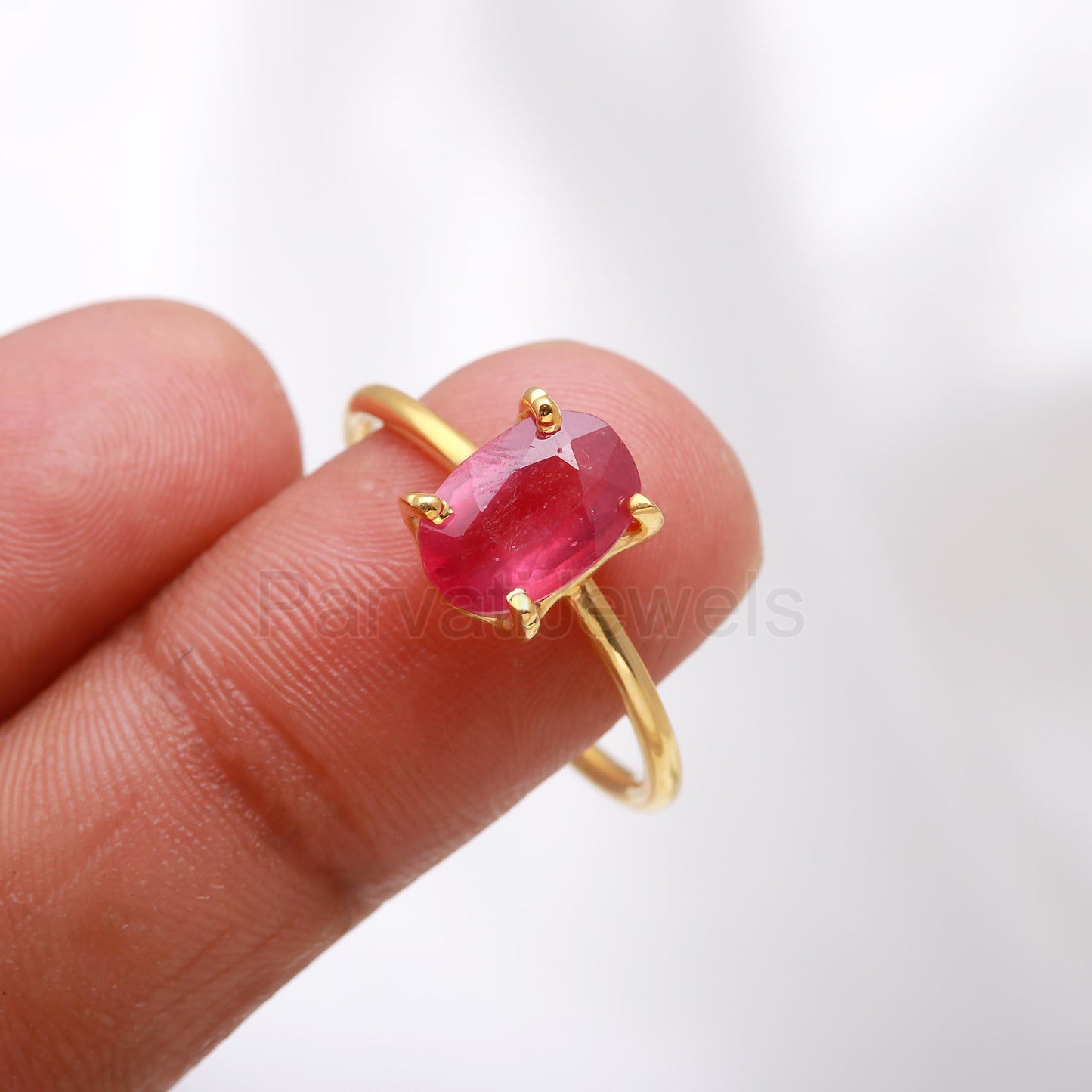 Natural Pink Ruby Eternity Band Ring, Solid 18k Gold Ruby Ring, Handmade Ring, July Birthstone Ring, Genuine Ruby Ring, Partywear Women Ring