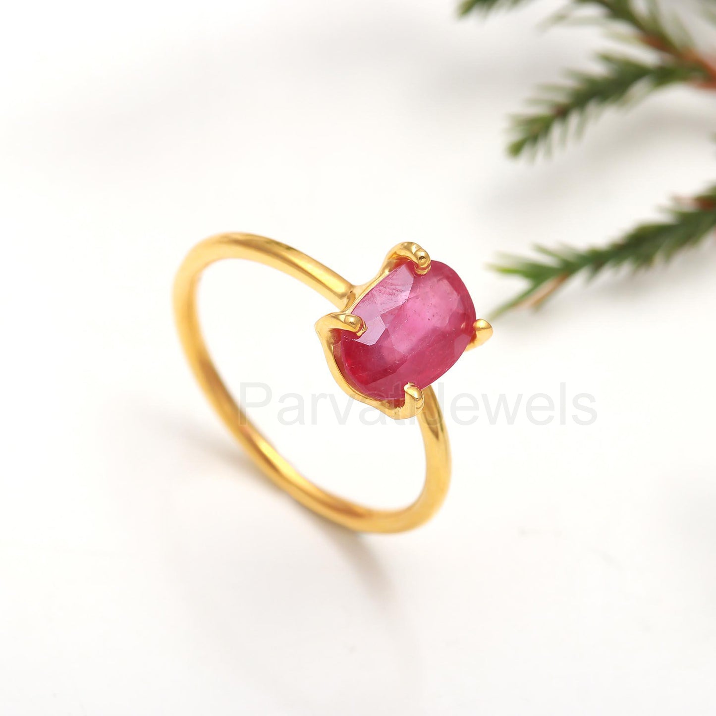 Natural Pink Ruby Eternity Band Ring, Solid 18k Gold Ruby Ring, Handmade Ring, July Birthstone Ring, Genuine Ruby Ring, Partywear Women Ring