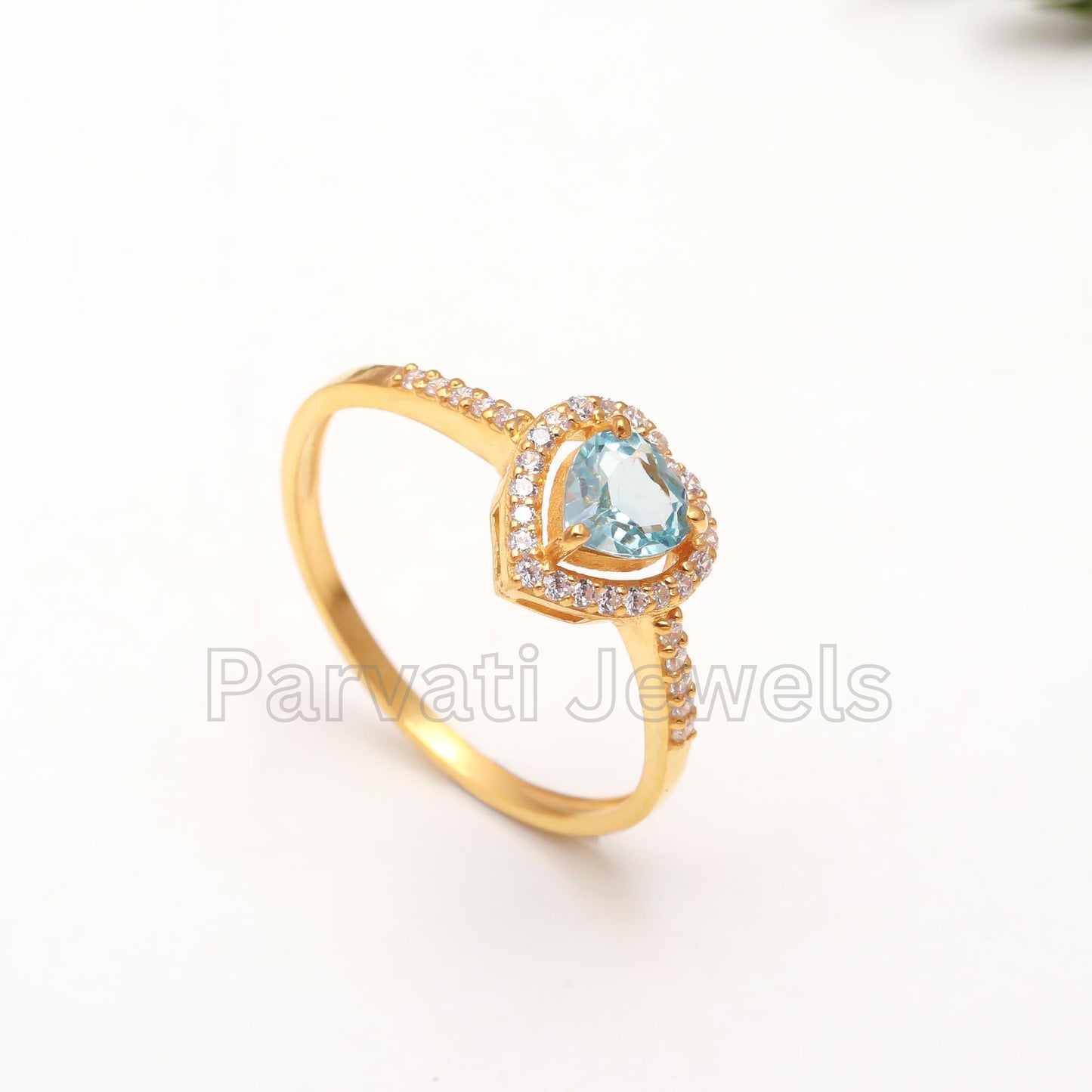 AA Natural Blue Topaz and Diamond Gold Ring, 14K Solid Gold Ring, Diamond Ring, Handmade Ring December Birthstone, Gift for her
