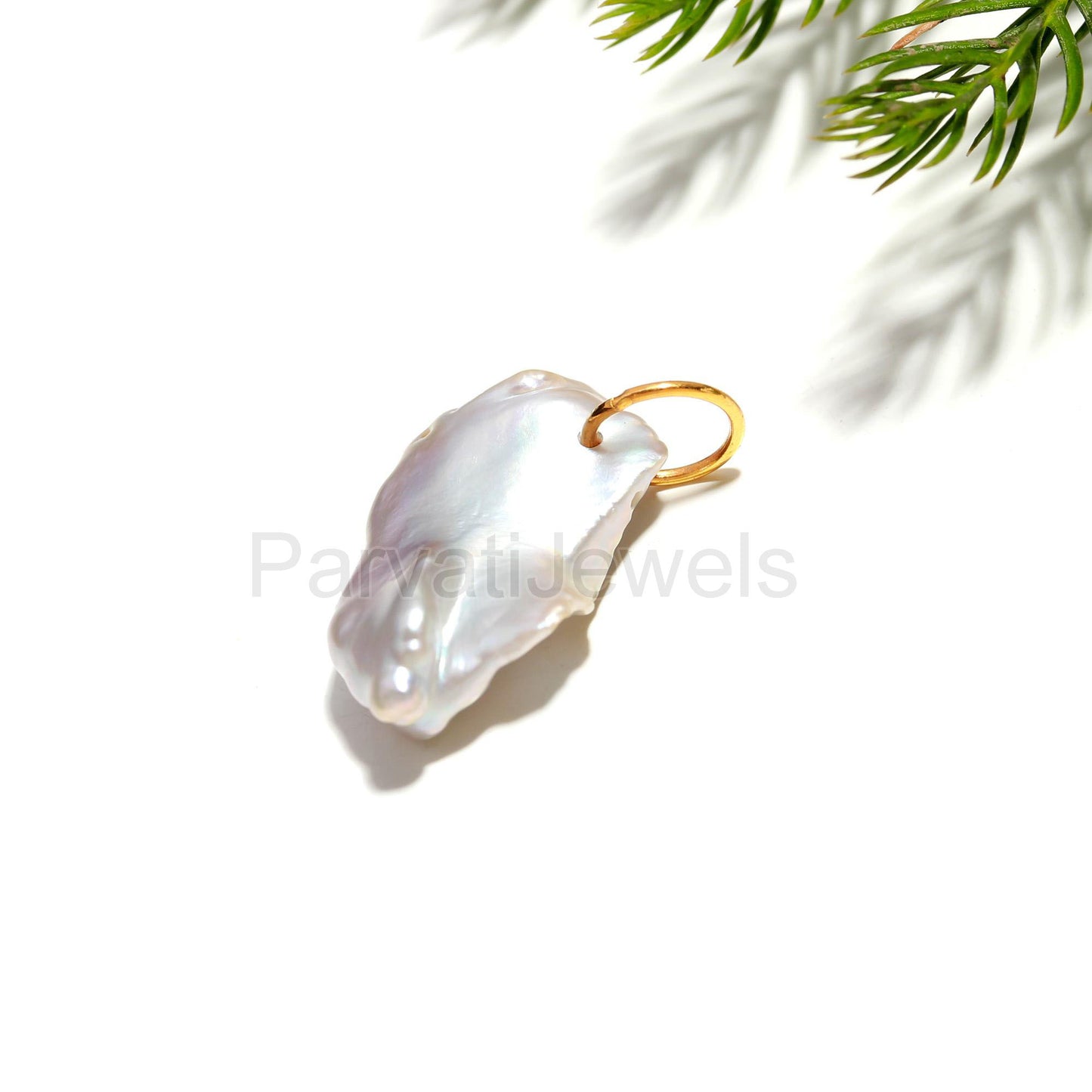 Natural Fresh Water Pearl Charm, 18k Solid Gold Charm, Pearl Gold Charm, Gold Charm, Pearl Charm Necklace, Charm Pendant, Gift for her