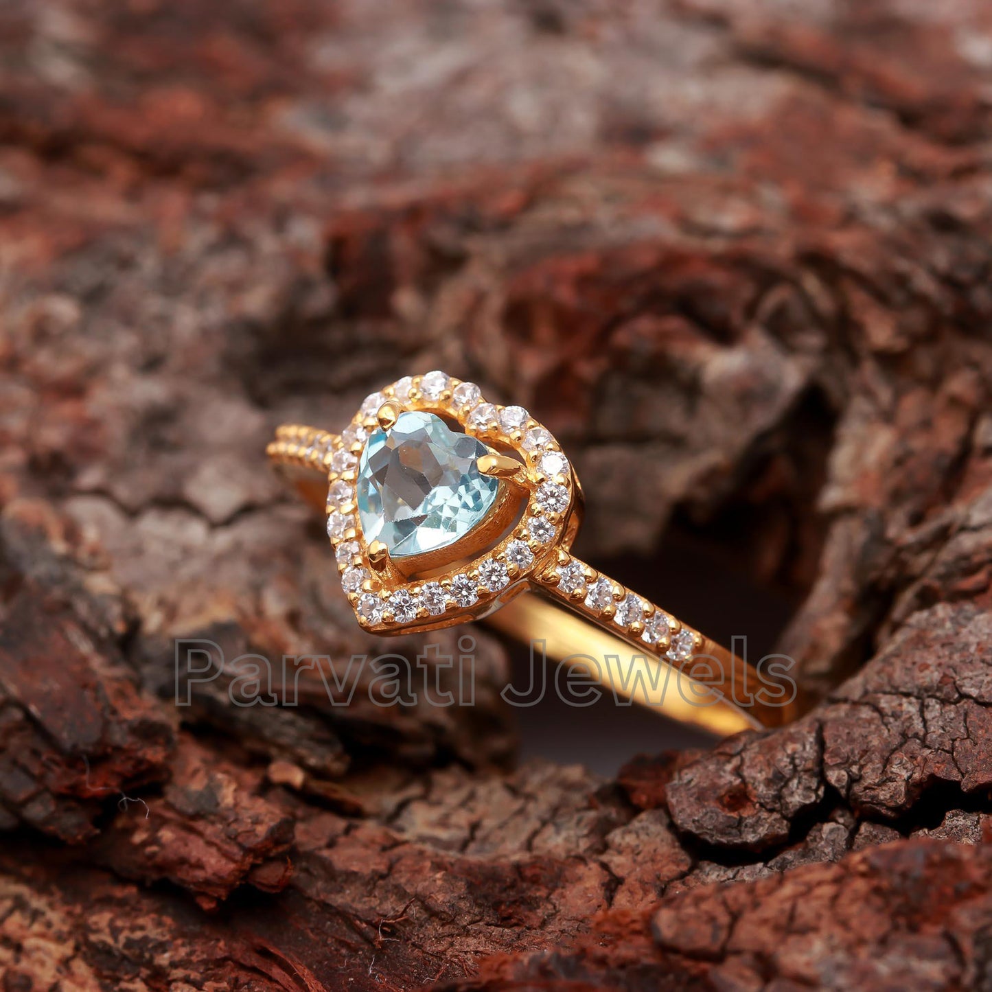 AA Natural Blue Topaz and Diamond Gold Ring, 14K Solid Gold Ring, Diamond Ring, Handmade Ring December Birthstone, Gift for her