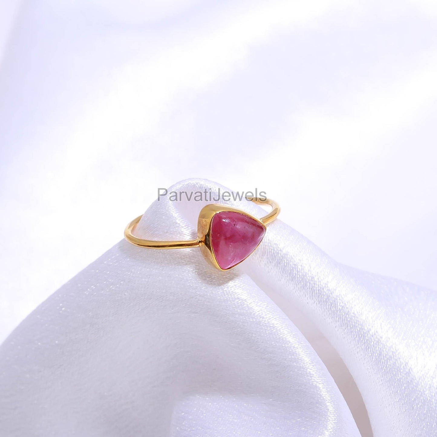AA Natural Ruby Gold Ring, 18K Solid Gold Ring, Handcrafted Gold Ring, Dainty Gold Ring, Boho Gold Ring, July Birthstone Gold Ring,