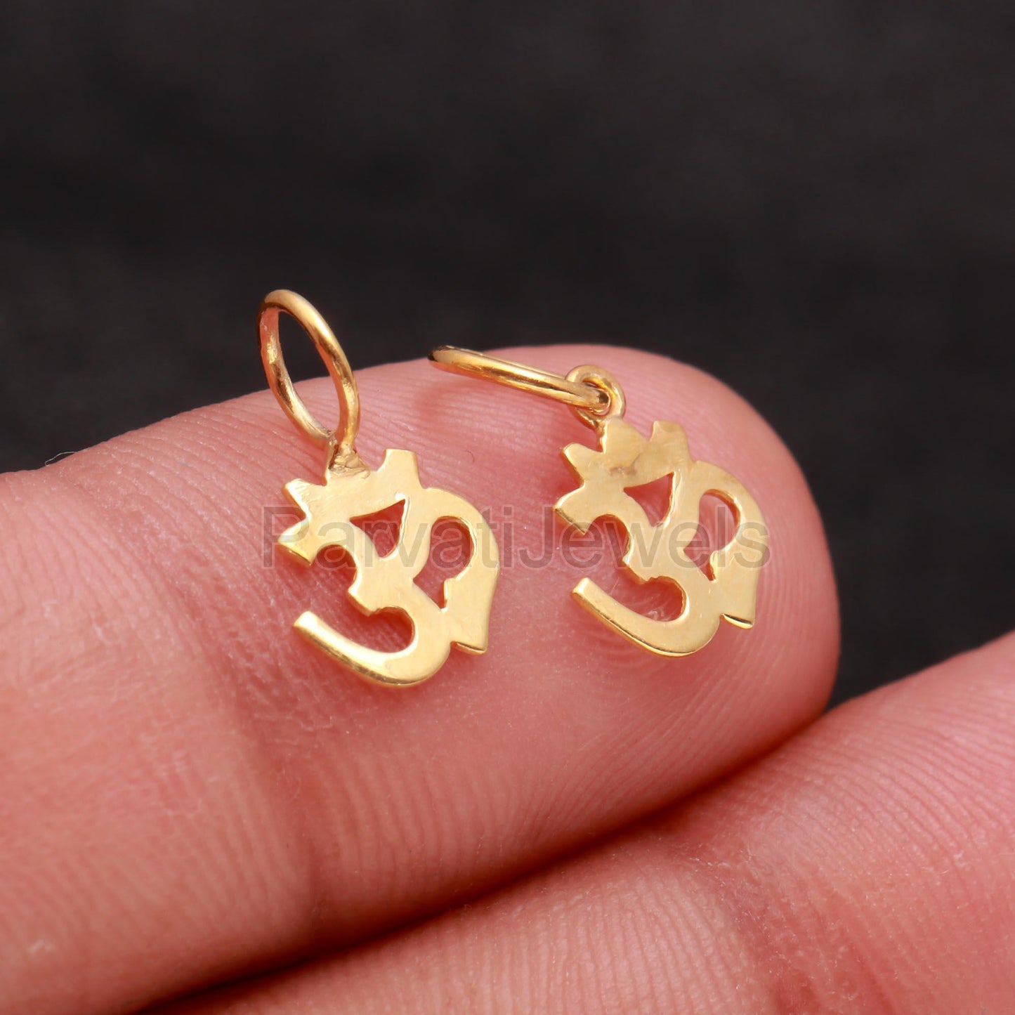 Om God Shiva Charm, 18k Solid Gold Charm, Om Signet Charm, Gold Charm, Charm Pendant, Charm Necklace, Handmade Gold Charm, Gift For Charm