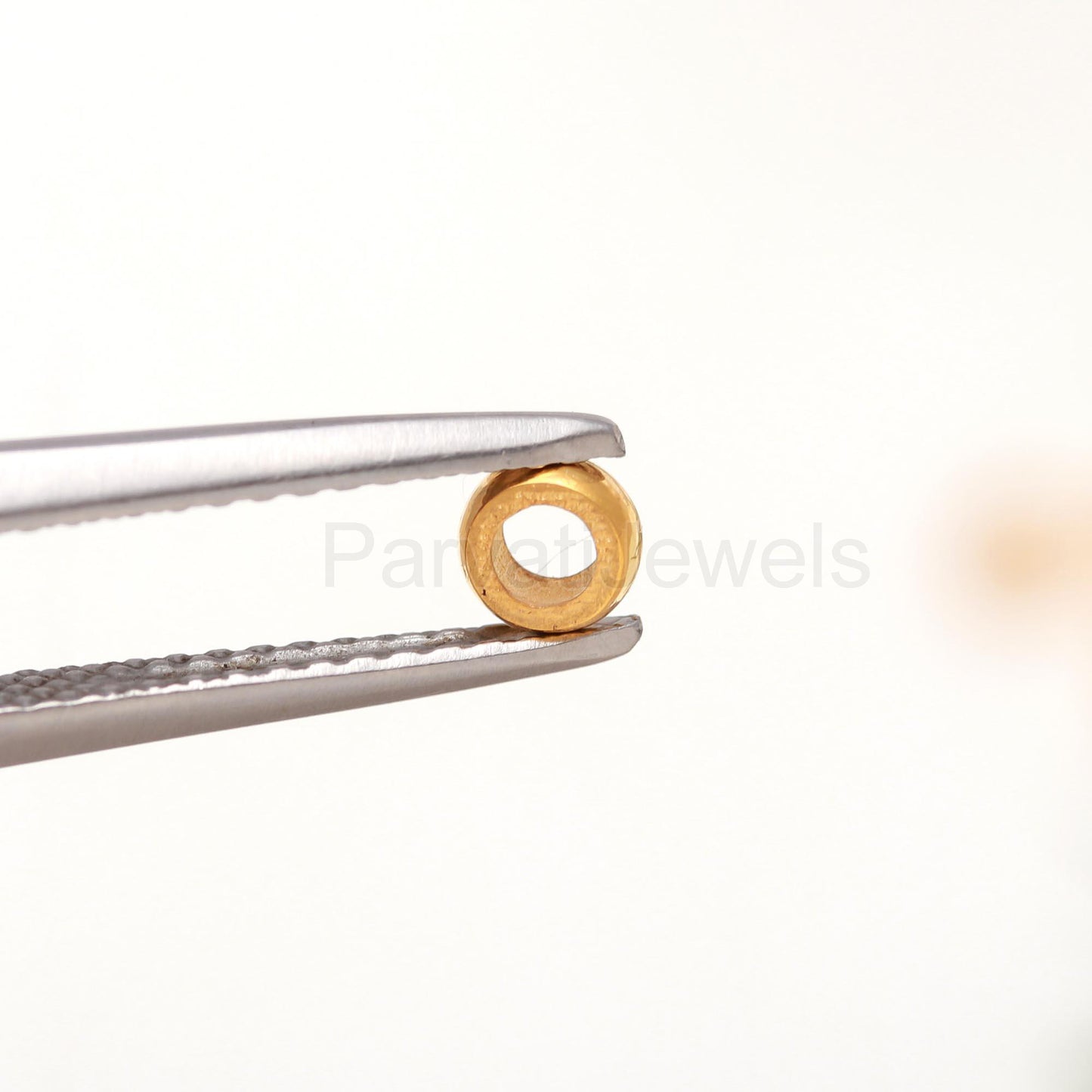 14k & 18K Solid Gold Round Beads Supported Charm. Gold Charm Findings Part, Bead Cap Part In Jewelry, 14k 18K Gold Washer, Bead Caps Spacers