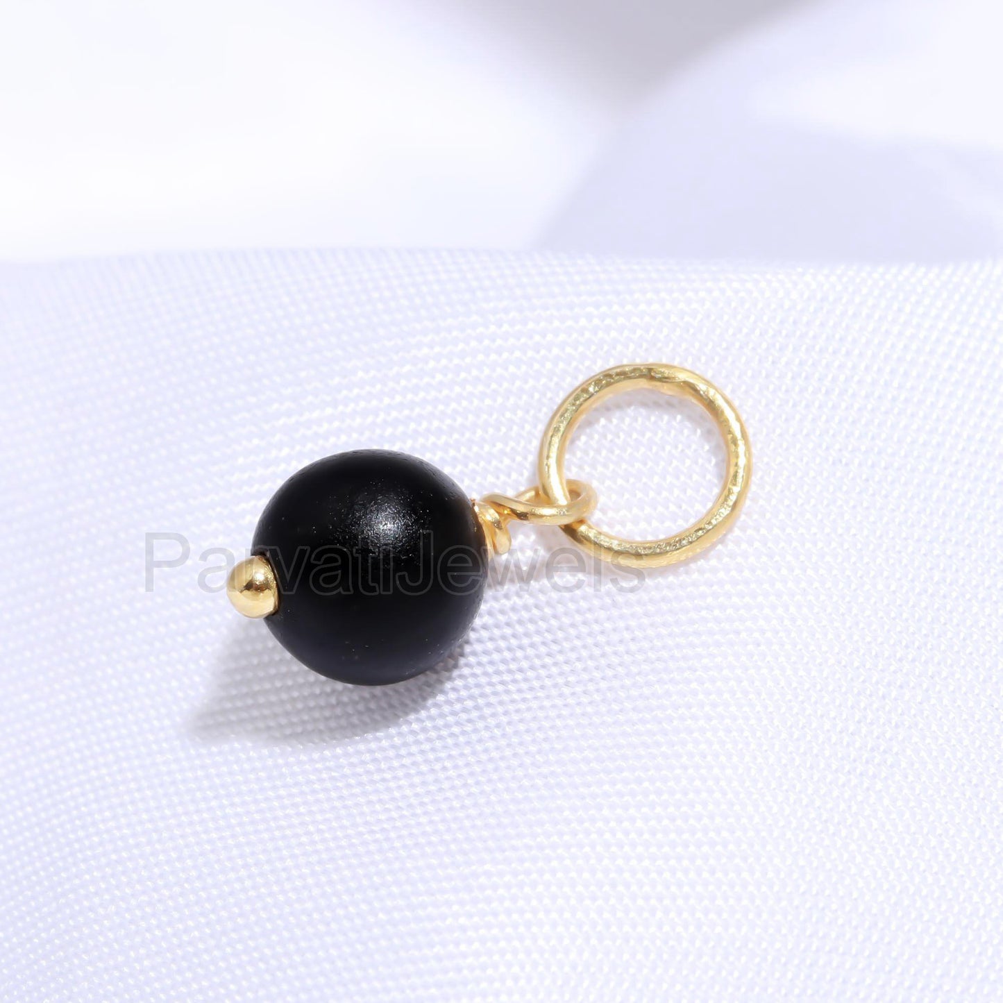 Black Spinal Charm, 18k Solid Gold Charm, Spinal Gold Charm, Charm Necklace, Charm Pendant, Handmade Gold Charm, Gift For Mom Charm