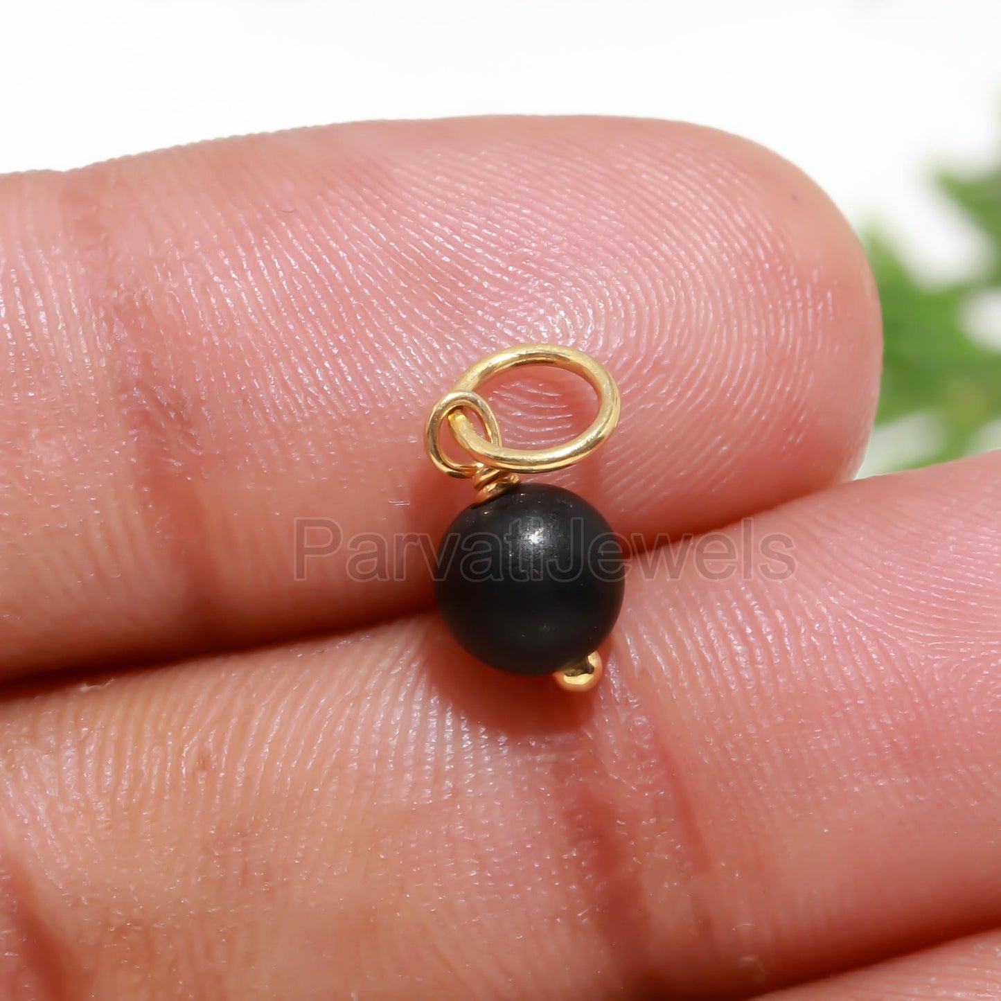 Black Spinal Charm, 18k Solid Gold Charm, Spinal Gold Charm, Charm Necklace, Charm Pendant, Handmade Gold Charm, Gift For Mom Charm