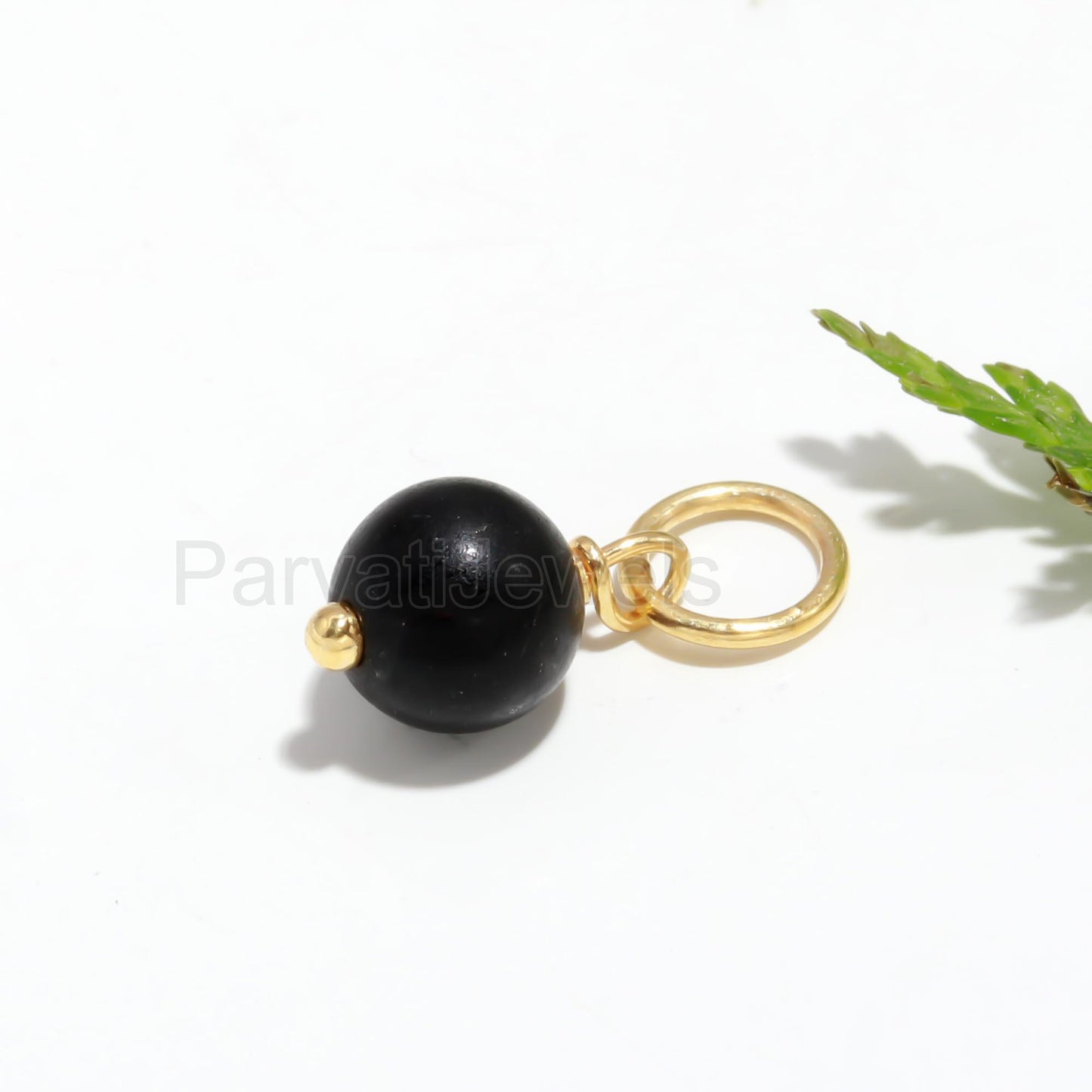 Black Spinal Charm, 18k Solid Gold Charm, Spinal Gold Charm, Charm Necklace, Charm Pendant, Handmade Gold Charm, Gift For Mom Charm