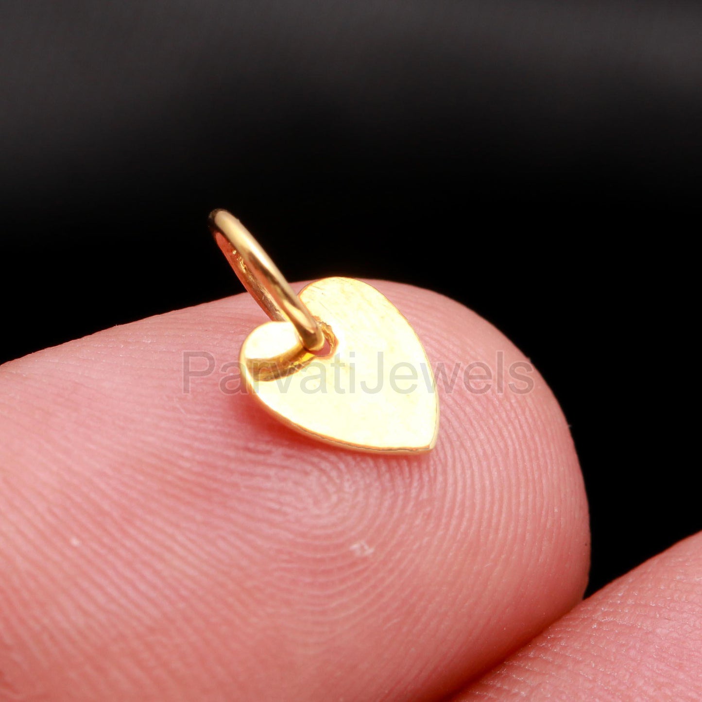 Solid 18k Gold Plain Charm, Heart Shape Charm, Gold Heart Charm, Plain Dainty Pendant, Handmade Gold Charm, Gold Charm, Gift For Gold Charms