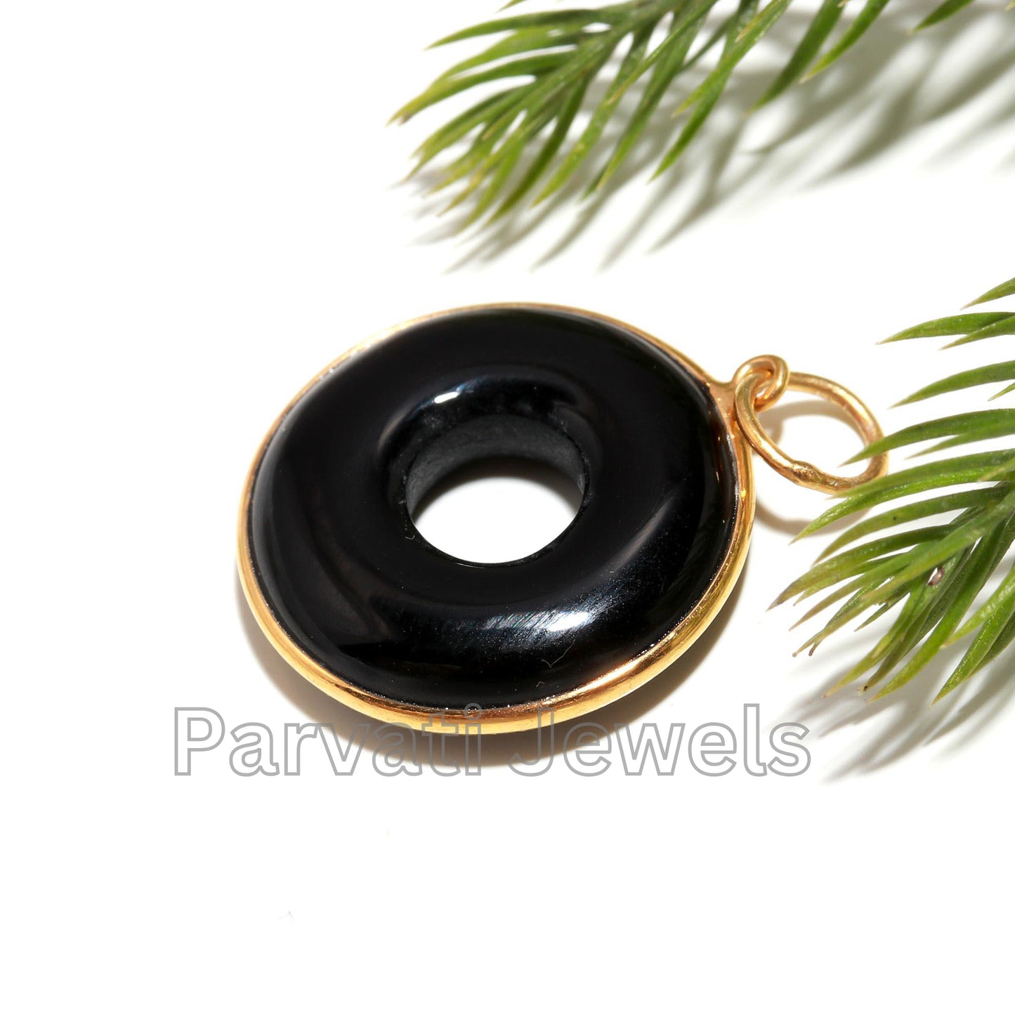 Black Onyx Tube Charm, 18k Solid Gold Charm, Natural Black Onyx Charm, Gold Pendant, Charm Pendant, Charm Necklace, Gift for Her, SOLID 18K