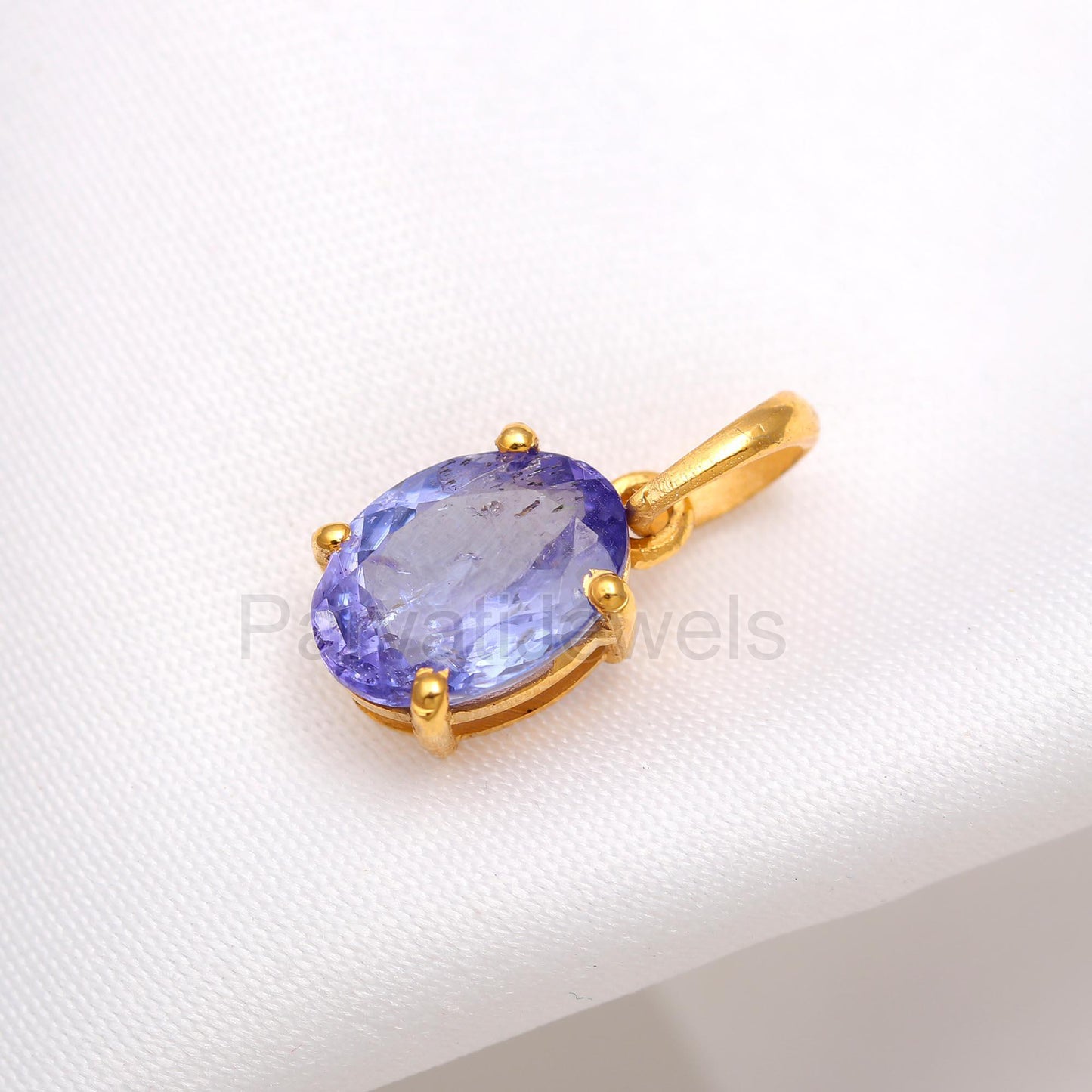 Natural Tanzanite Charm, Solid 18k Gold Charm, Handmade Gold Charm, December Birthstone Charm, AA Tanzanite Gold Charm, Gold Charm Pendant