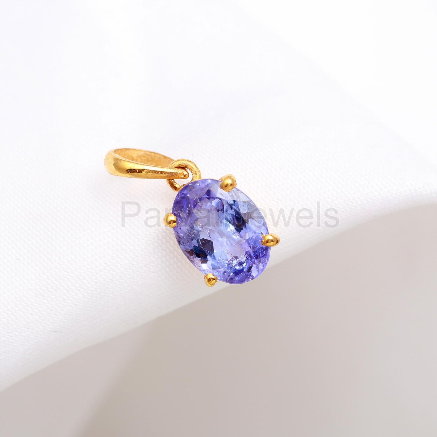 Natural Tanzanite Charm, Solid 18k Gold Charm, Handmade Gold Charm, December Birthstone Charm, AA Tanzanite Gold Charm, Gold Charm Pendant