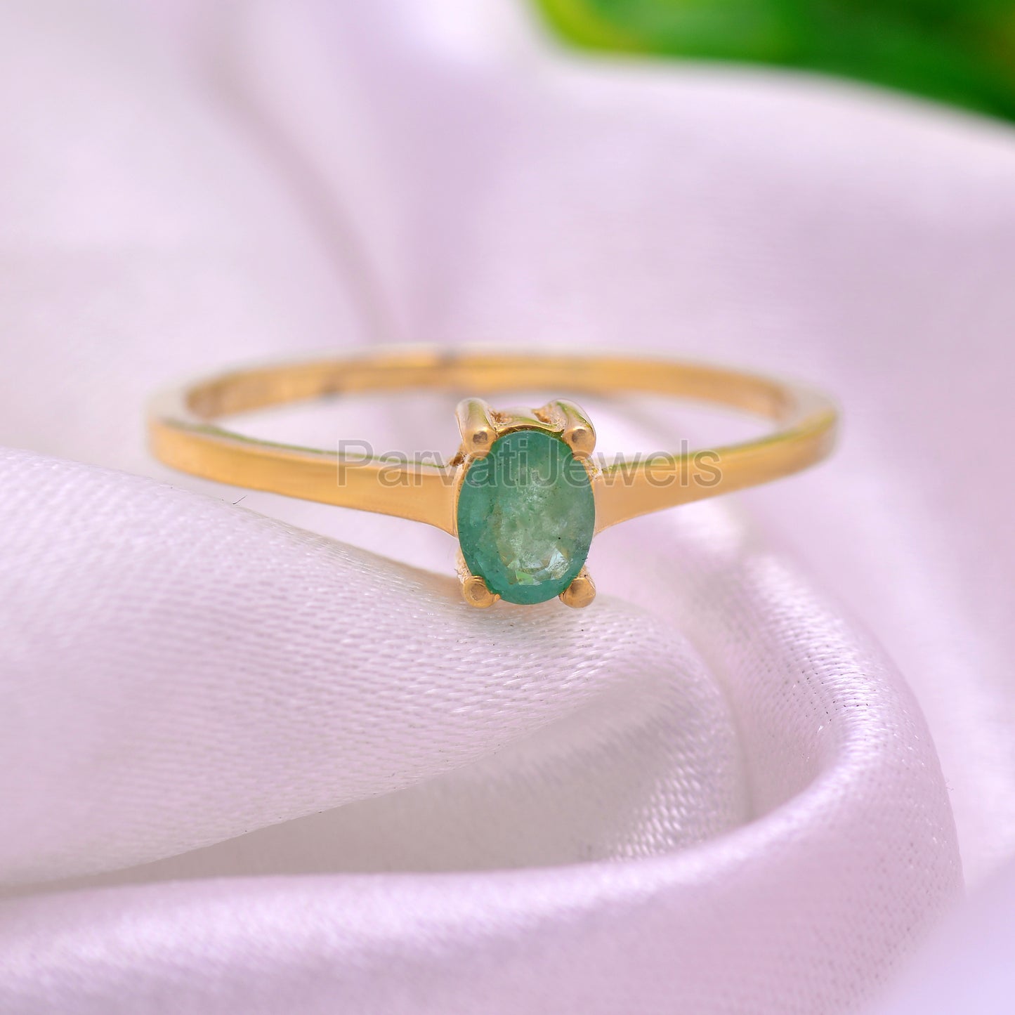 Natural Emerald Eternity Band Ring, Solid 18k Gold Emerald Ring, Handmade Ring, Emerald Ring, May Birthstone Ring, Genuine Emerald, 18KGOLD
