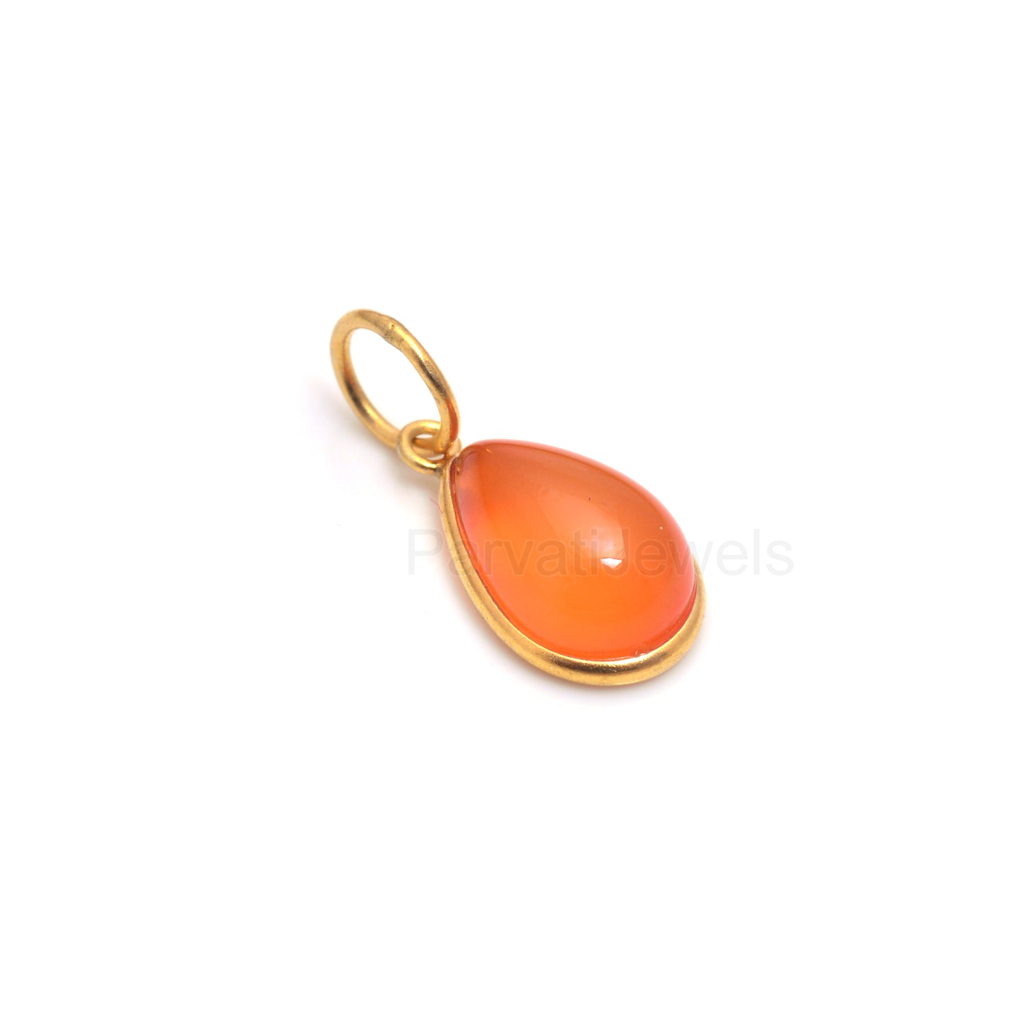 Natural Carnelian Charm, Solid 18k Gold Charm, Handmade Charm Pendant, Carnelian Charm, Solid Gold Charm, Charm Pendant,Partywear Gold Charm