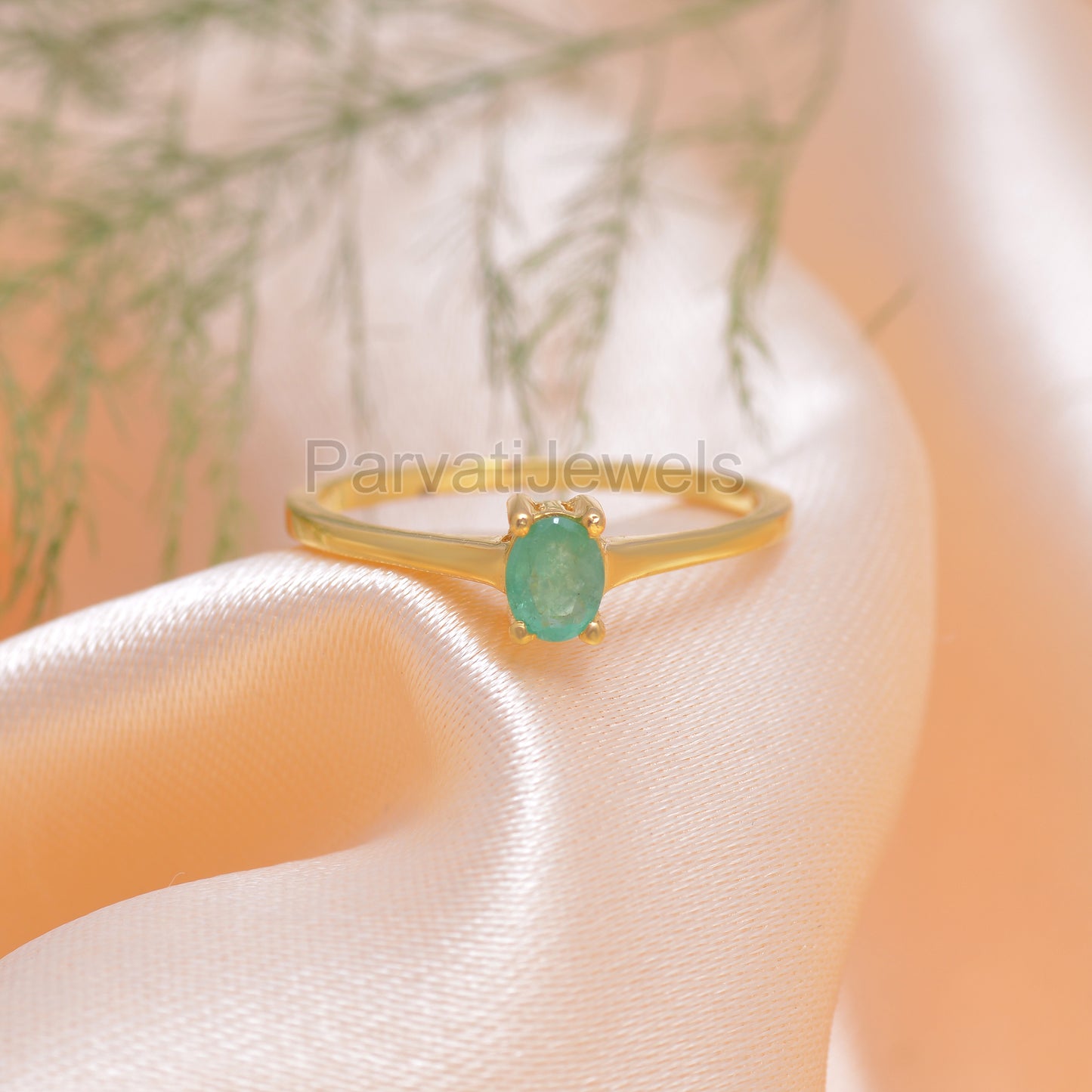 Natural Emerald Eternity Band Ring, Solid 18k Gold Emerald Ring, Handmade Ring, Emerald Ring, May Birthstone Ring, Genuine Emerald, 18KGOLD