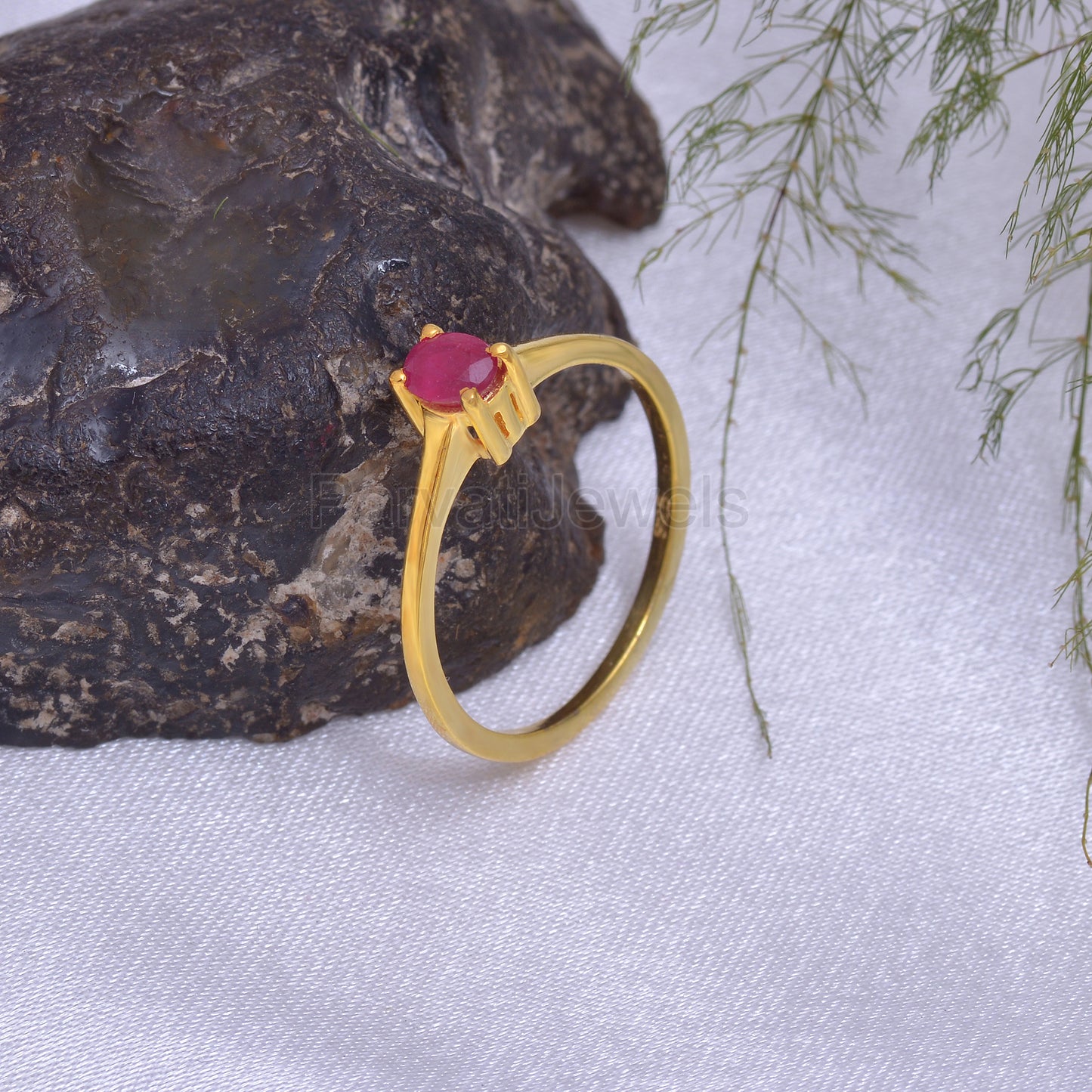 Natural Ruby Eternity Band Ring, Solid 18k Gold Ruby Ring, Handmade Ring, Ruby Ring, July Birthstone Ring, Genuine Ruby Ring, 18K Gold Ring